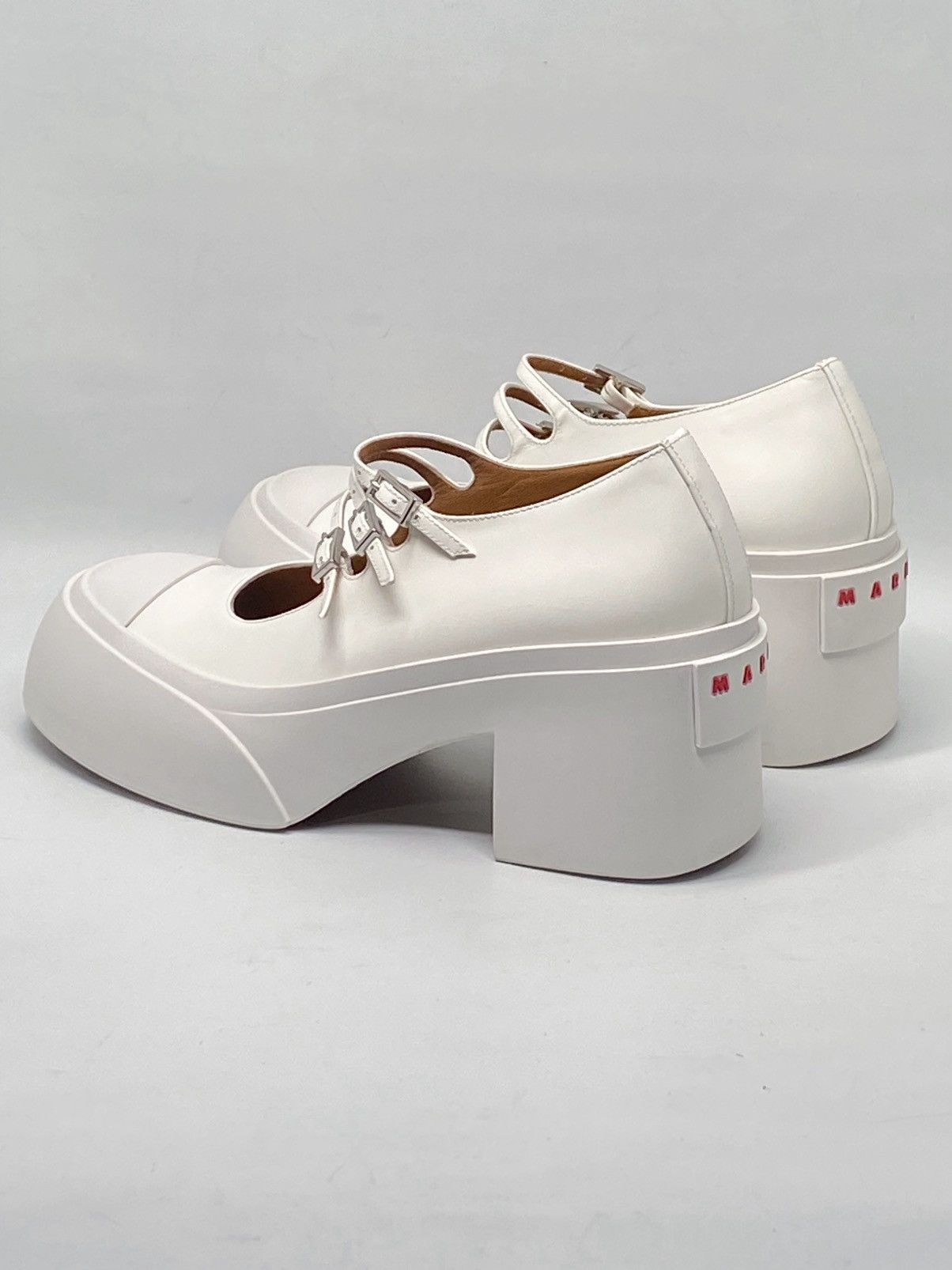 Marni Marni White Pablo Triple-Buckle Mary Jane Heels size 36 Size US 6 / IT 36 - 8 Thumbnail