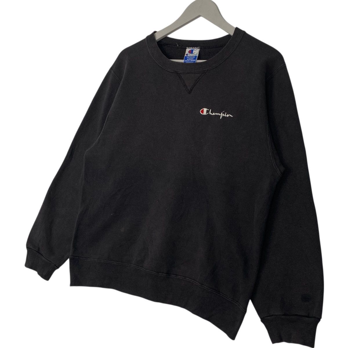 Vintage Vintage Champion Sweatshirt Crewneck Black Small Logo Size M Size US M / EU 48-50 / 2 - 2 Thumbnail