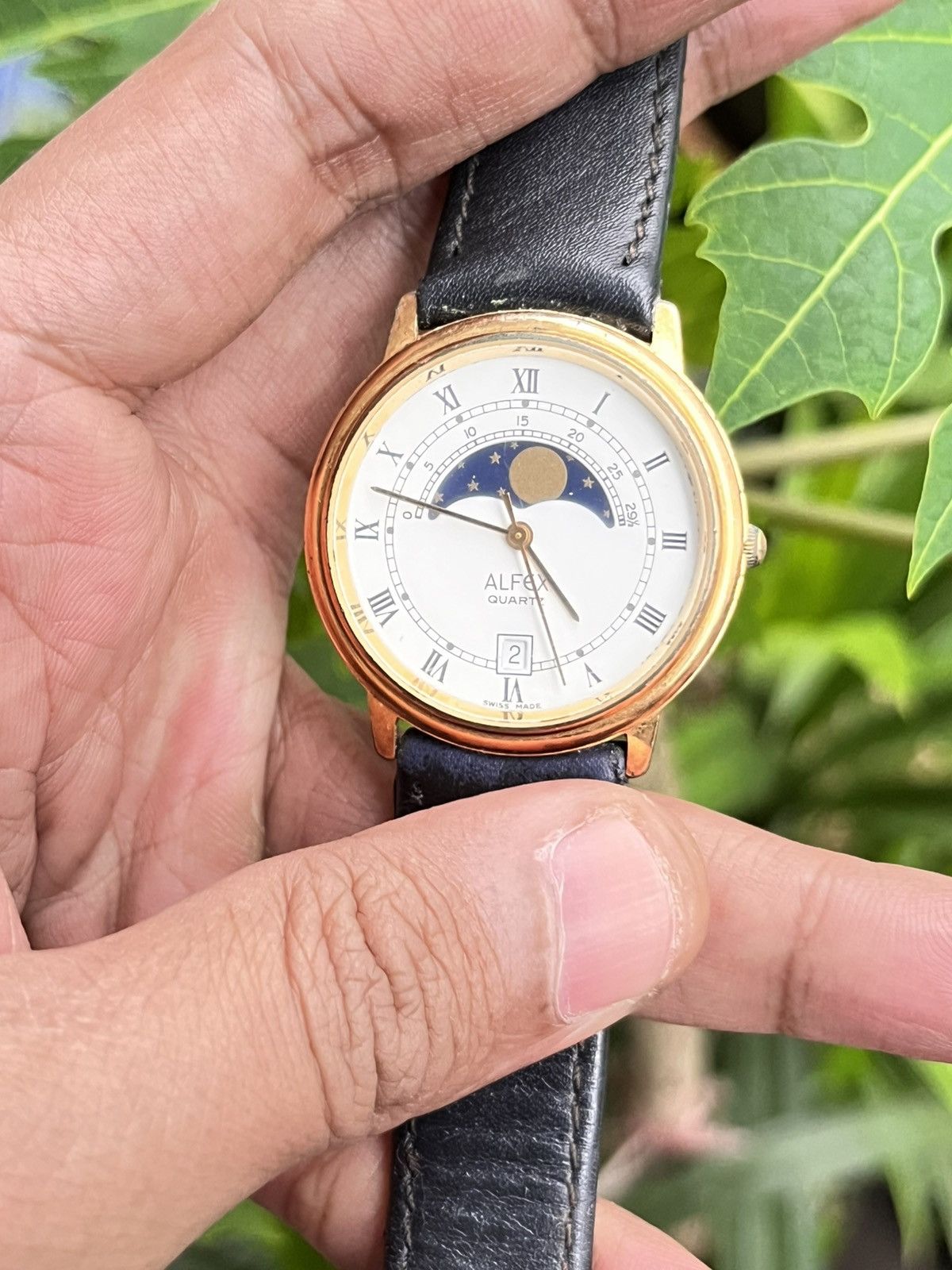 Vintage vintage watch alfex moonphase Size ONE SIZE - 15 Thumbnail