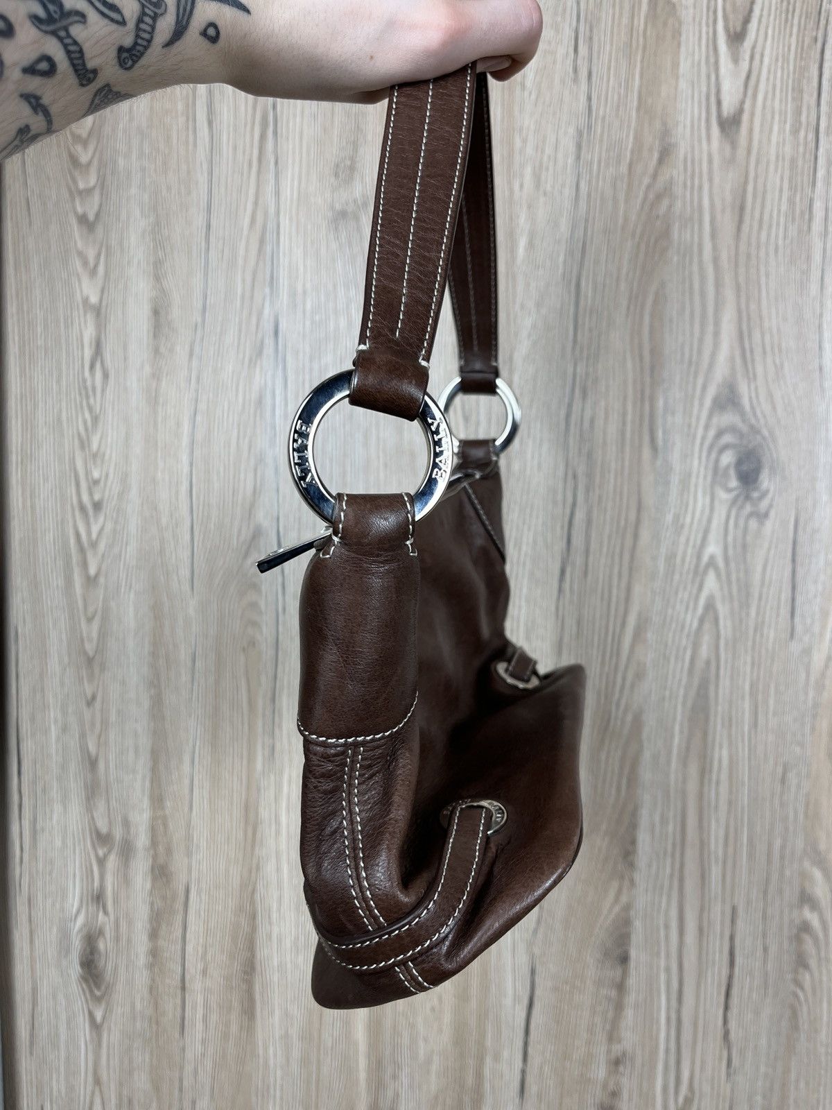 Bally × Designer ➕ high quality small Bally handbag brown leather old money Size ONE SIZE - 4 Thumbnail