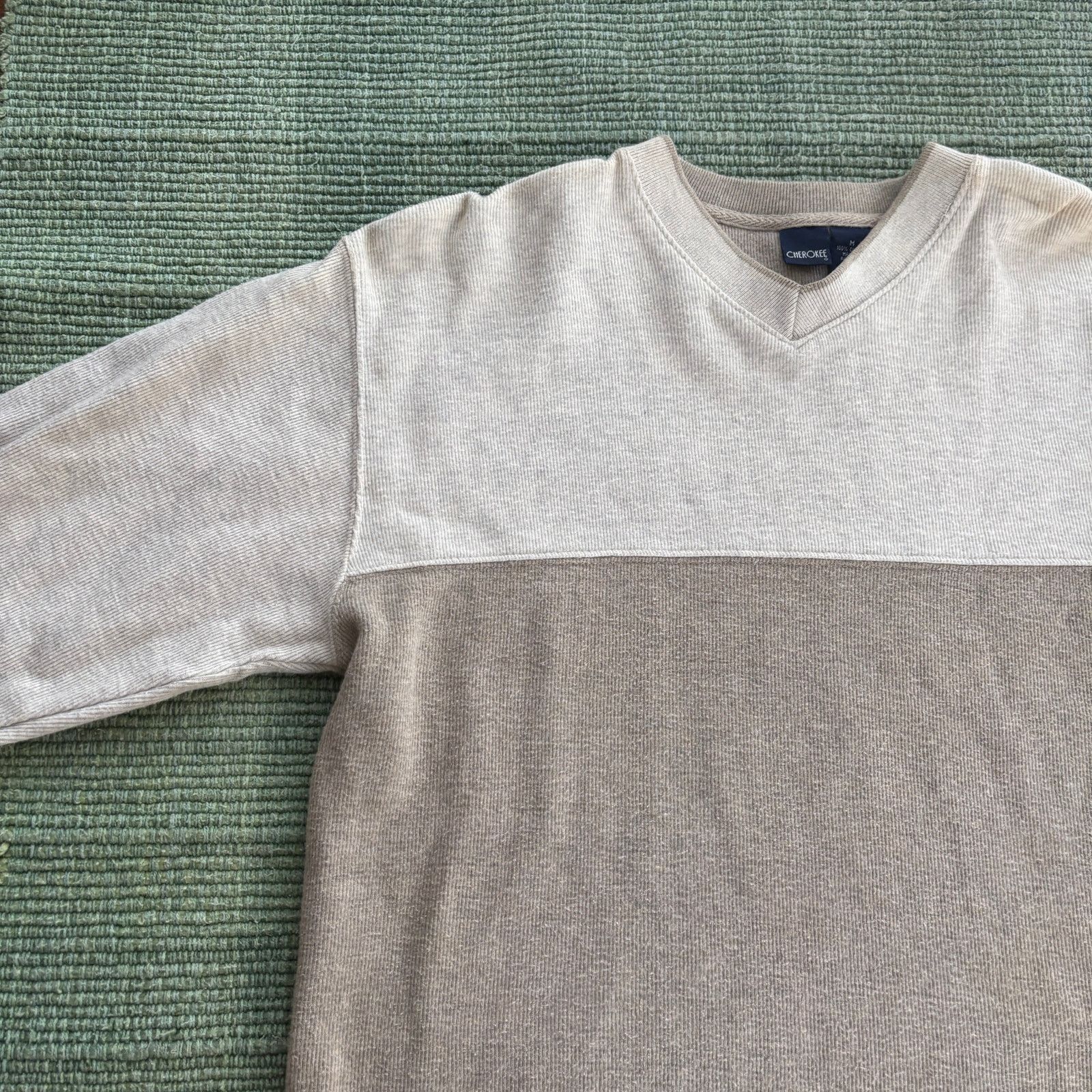 Cherokee × Vintage Vintage Y2K cotton Cherokee two tone long sleeve sweater Size US M / EU 48-50 / 2 - 5 Thumbnail