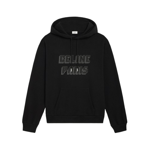 Celine o1bcso1str1025 2Y05E670Q Cotton Fleece Studded Loose Hoodie Size US S / EU 44-46 / 1 - 1 Thumbnail
