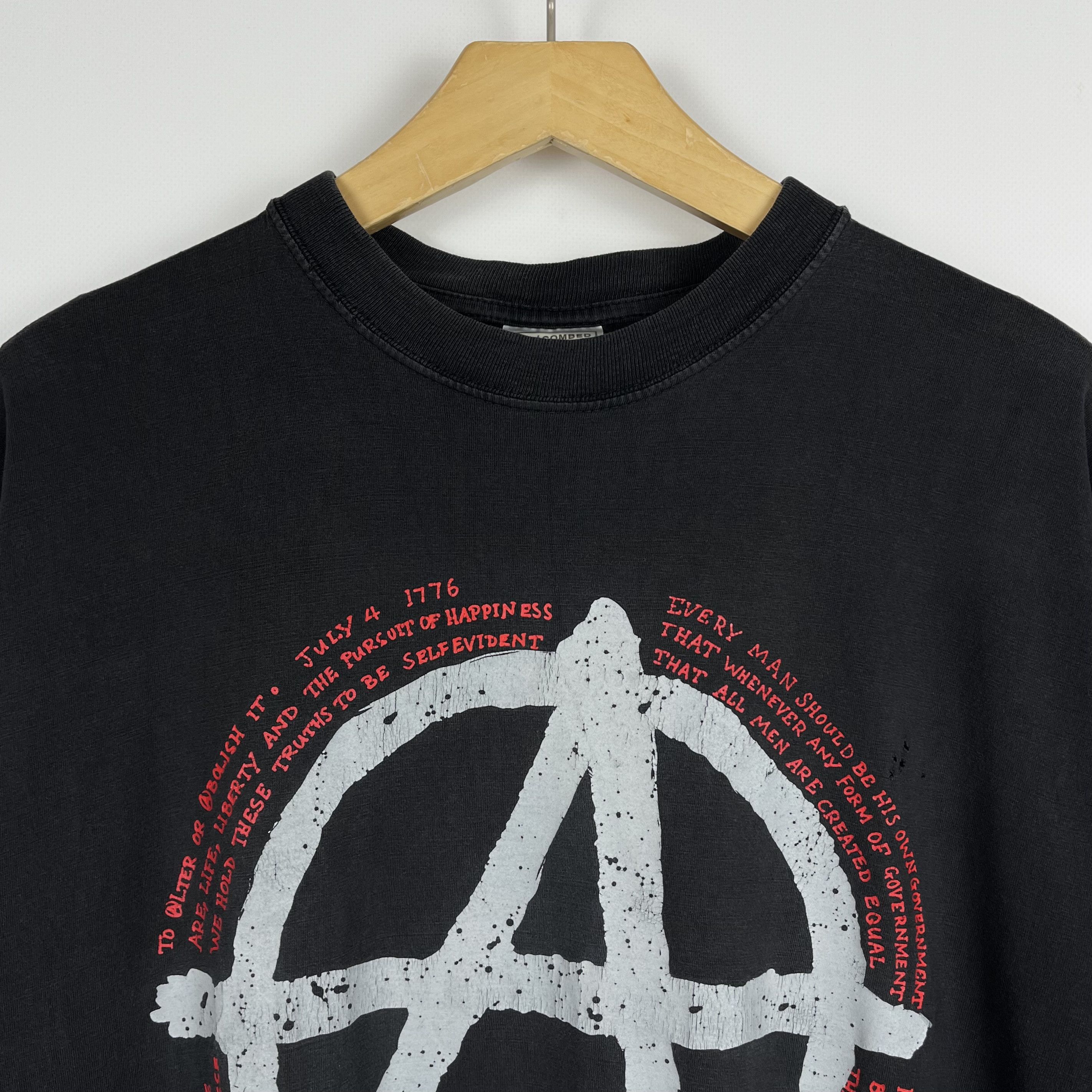 Vintage Vintage Anarchy Big Logo Destroy T Shirt 90’s Size US XL / EU 56 / 4 - 6 Thumbnail