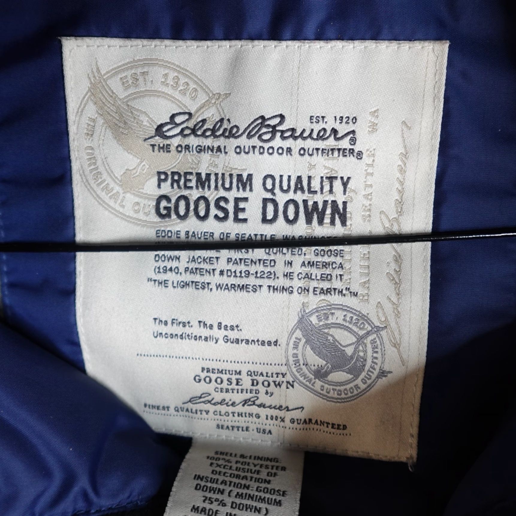 Eddie Bauer Eddie Bauer Vest LT Blue Full Zip Premium Down Filled Puffer Quilted Down Vest LT Blue Mens Puffer Jacket Quilted Full Zip Size US L / EU 52-54 / 3 - 3 Thumbnail