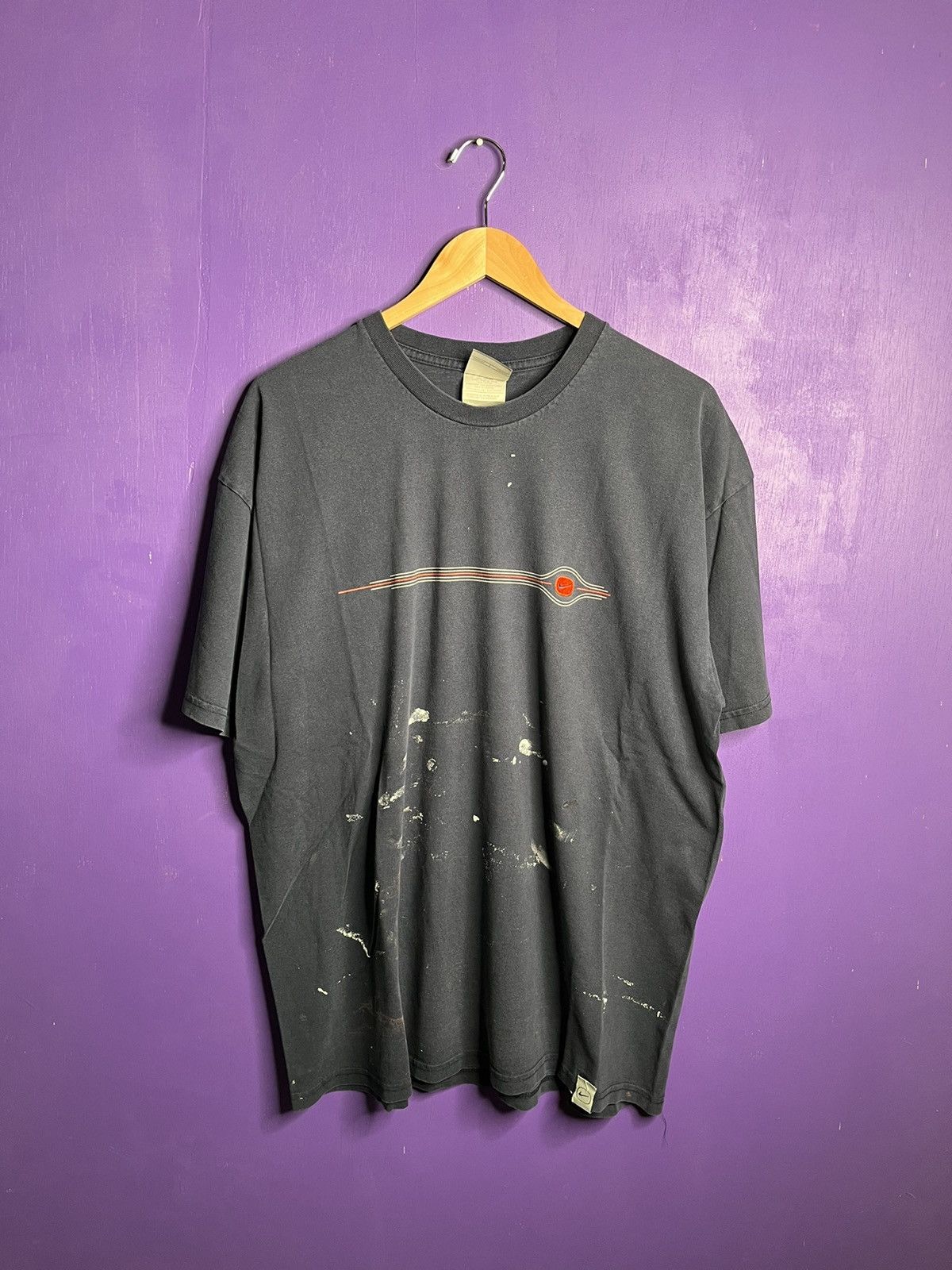 Nike × Vintage Vintage 00s Nike chest stripe logo t-shirt Size US XL / EU 56 / 4 - 1 Thumbnail