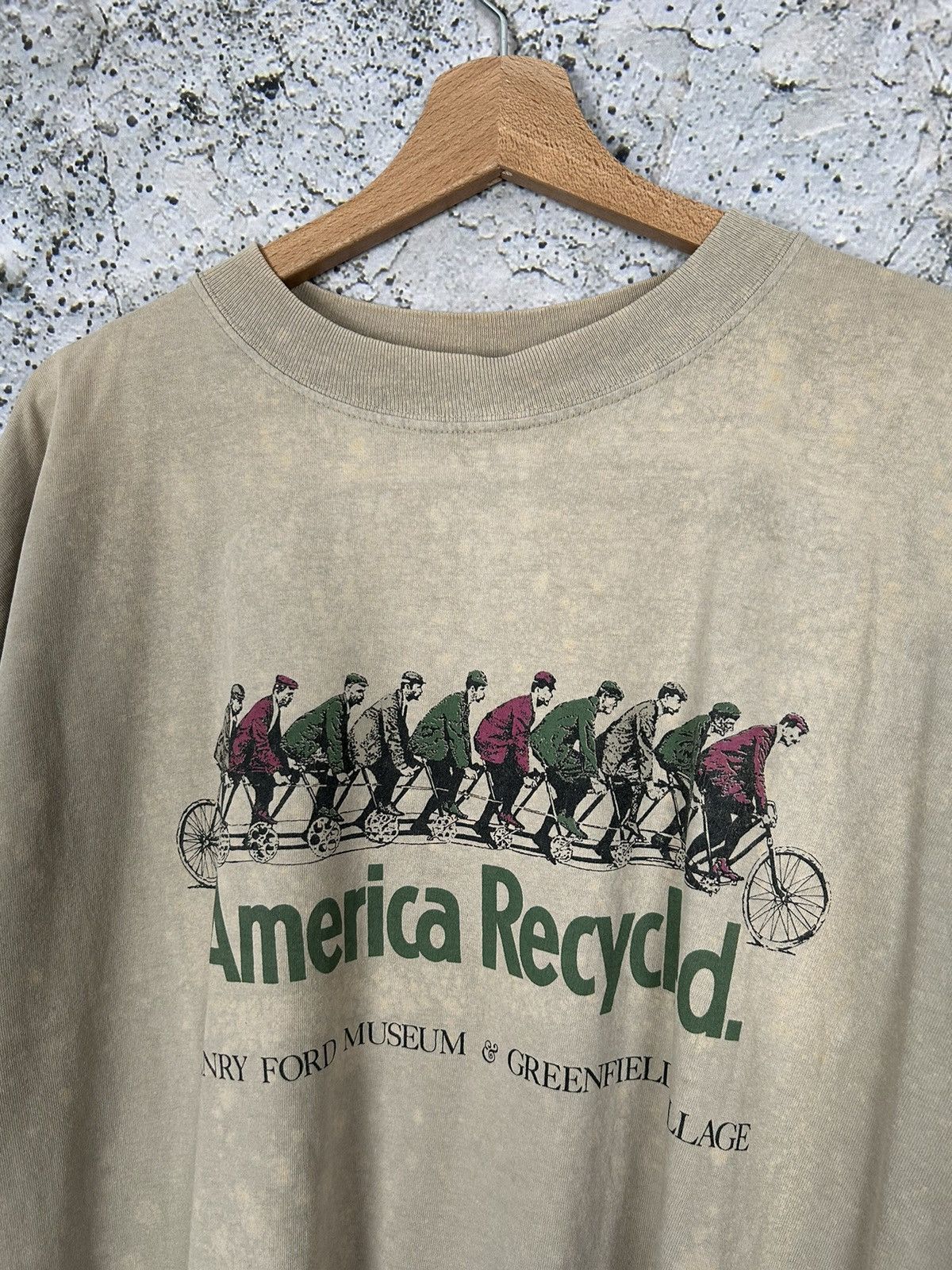 Vintage Vintage America Recycled Graphic Tee 90s Cycling Rare Hype Size US XL / EU 56 / 4 - 3 Thumbnail