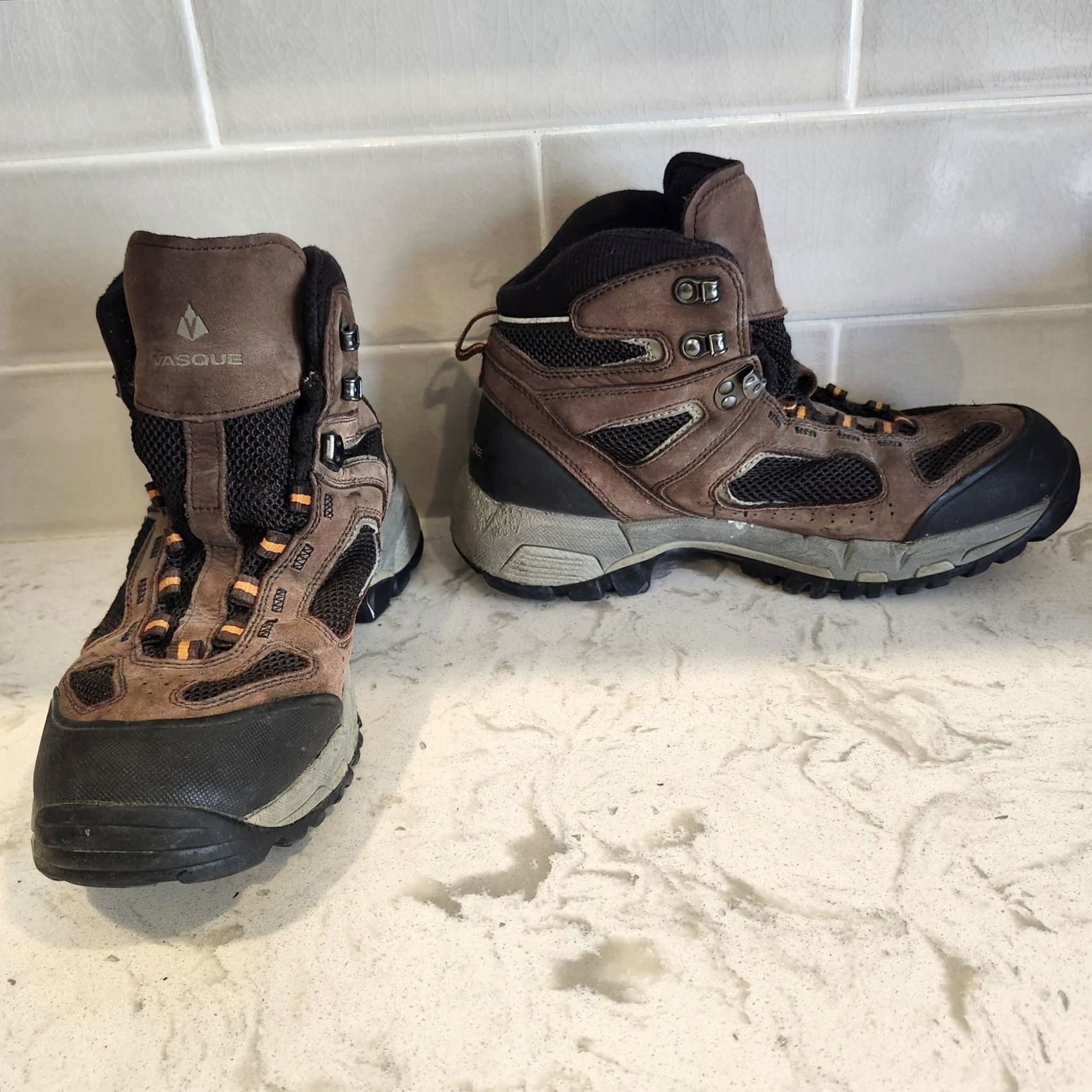 Vasque Vasque Gore Tex Hiking Boots Mens 9M Brown Waterproof Trail Outdoor NO SHOELACES Boots Mens Brown Gore Tex Hiking Boots Size US 8 / EU 41 - 2 Thumbnail