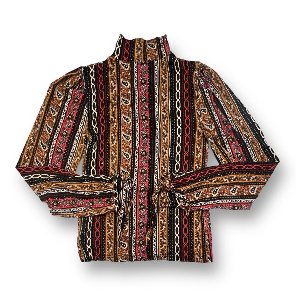 Free People Free People Donatello Turtleneck Printed Top Size Large Size L / US 10 / IT 46 - 2 Thumbnail