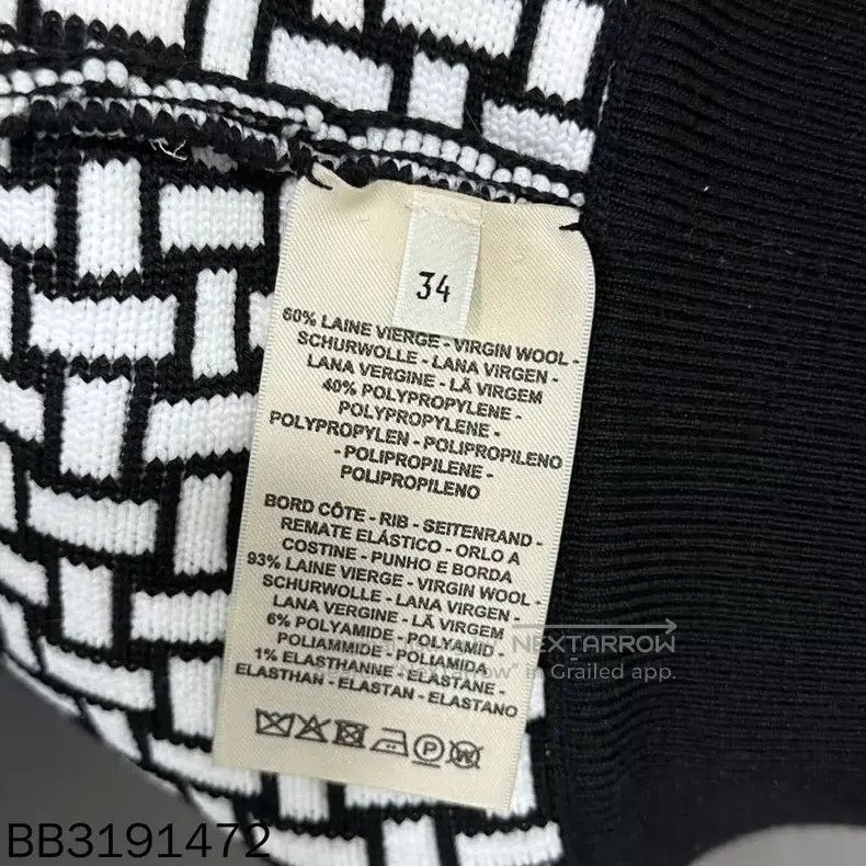 Hermes Hermes Black and White Printed Collar Zip-up Jacket Size XXS / US 00 / IT 34 - 7 Thumbnail