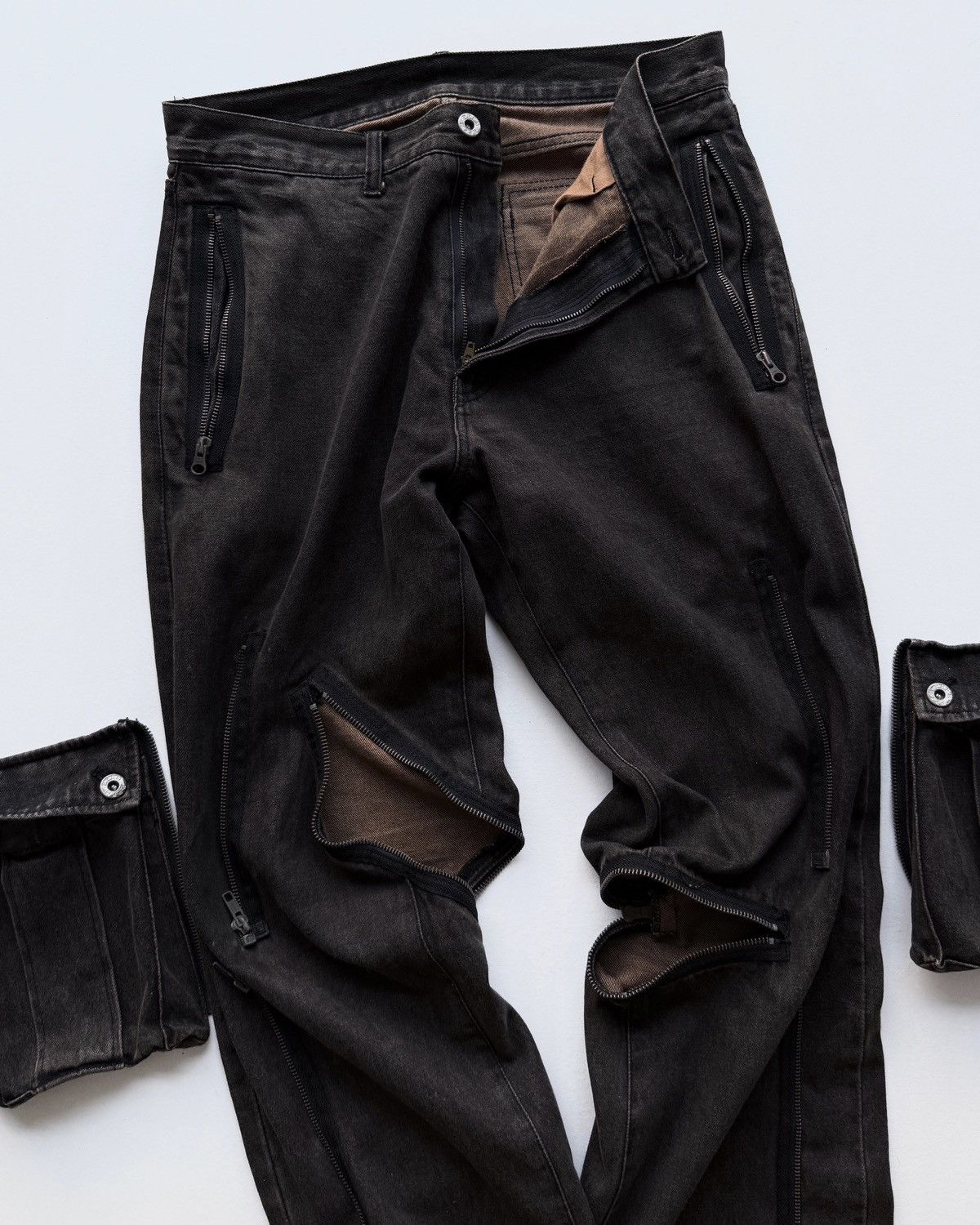 PPFM PPFM MULTI-POCKET CARGO JEANS Size US 33 - 8 Thumbnail