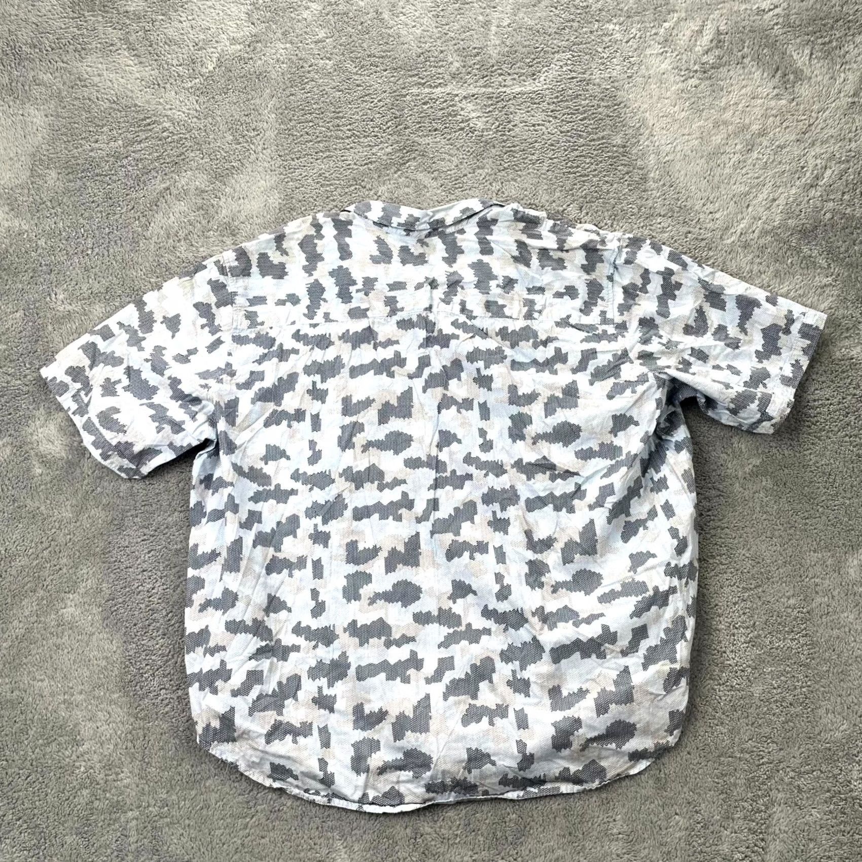 Robert Graham Robert Graham Shirt Mens XXXL Blue Camo Cotton Short Sleeve Button Up Size US XXL / EU 58 / 5 - 5 Thumbnail