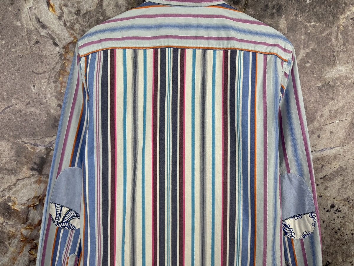Desigual Desigual Multicolor Striped Button-Down Shirt Logo Embroider Size US M / EU 48-50 / 2 - 13 Thumbnail