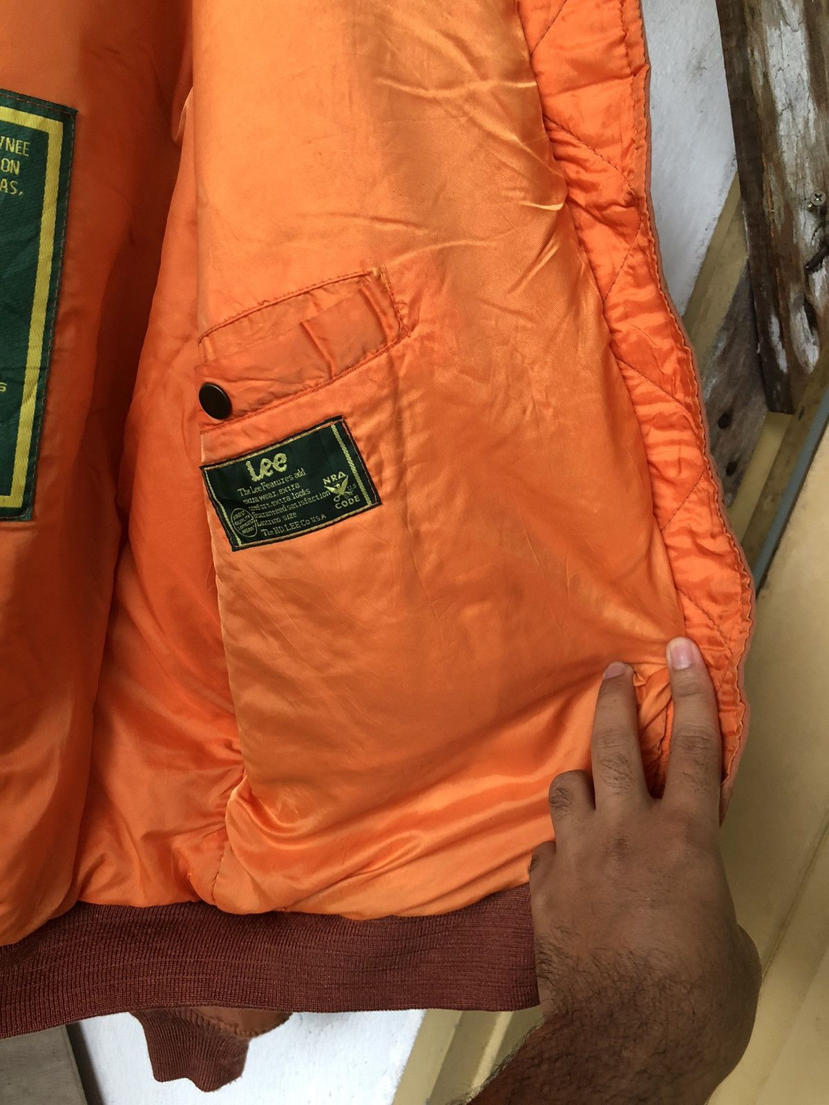 Lee Rare❗️Vintage 90s Lee Faded Colour Military Bomber Jacket Size US XL / EU 56 / 4 - 18 Thumbnail