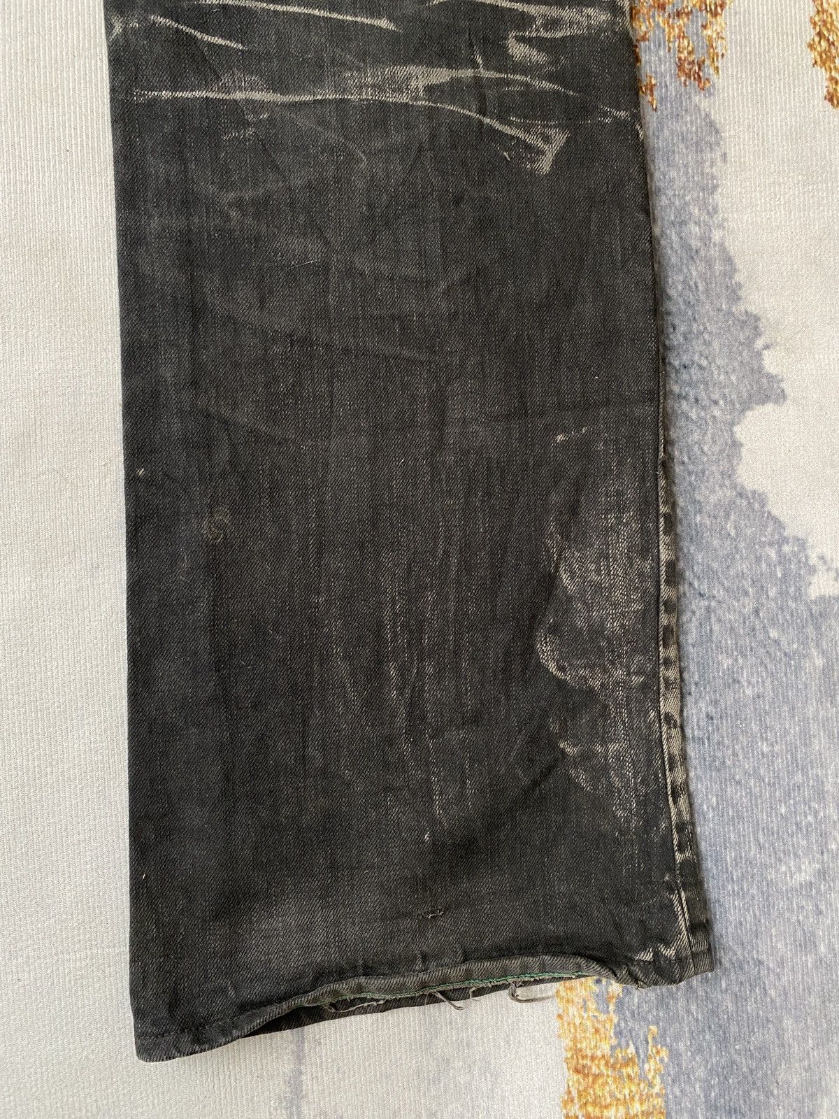 If Six Was Nine Flared Baggy Soul Of Freedom Waxed Denim Size US 33 - 13 Thumbnail