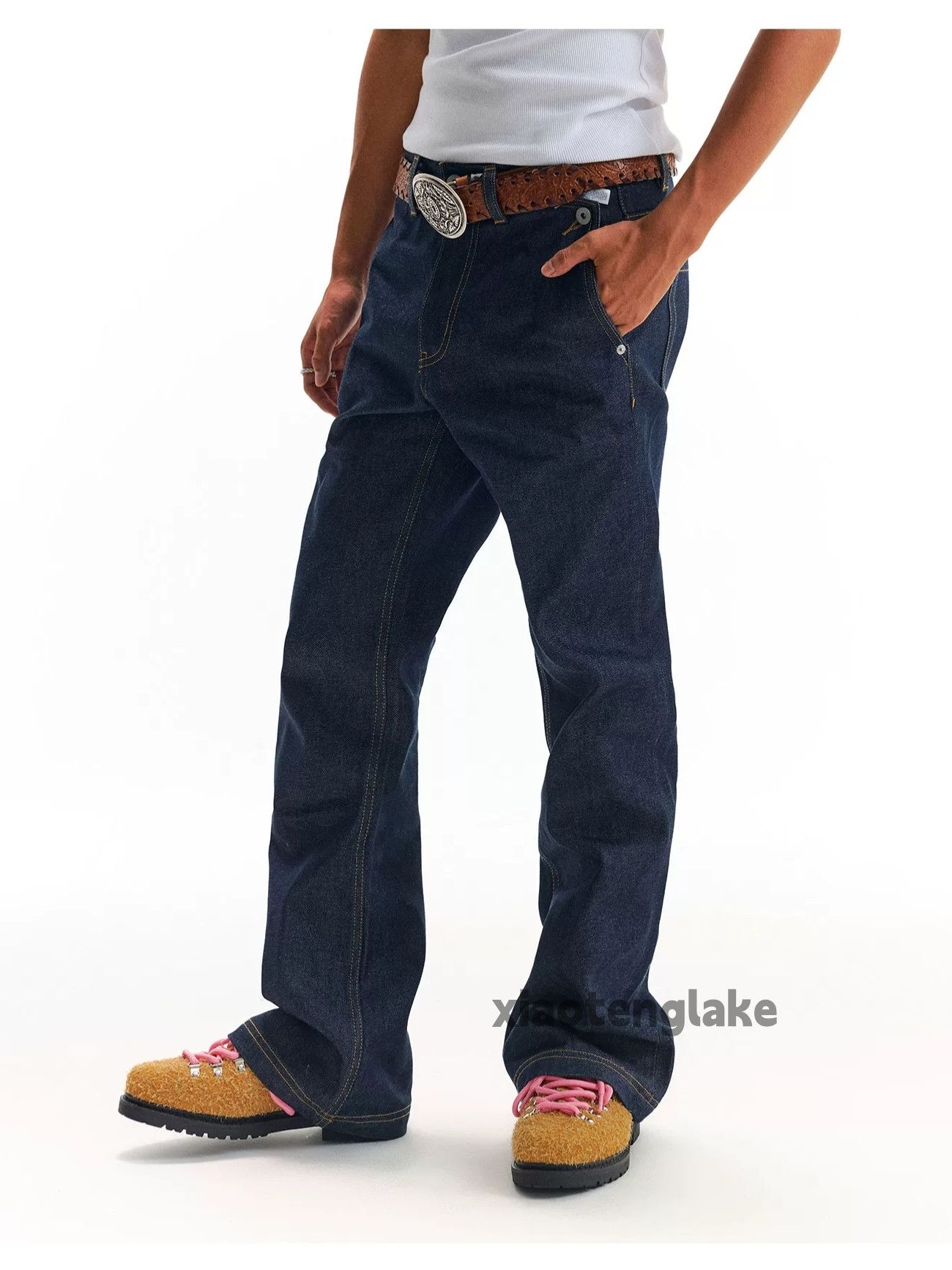 Designer × Jean × Vintage retro yuppie bootcut skate hiphop flared jeans Size US 30 / EU 46 - 8 Thumbnail
