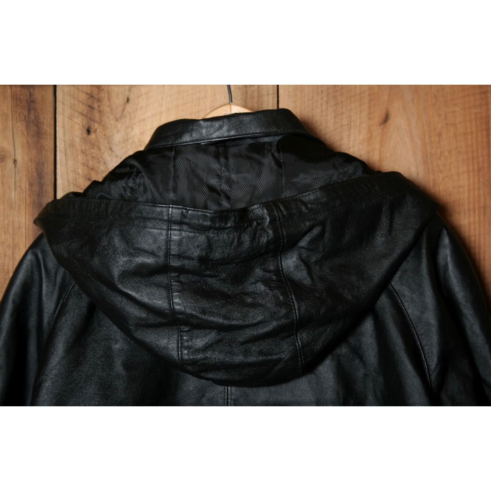 Vintage VINTAGE Phase Two Black Leather Hooded Parka Duster Jacket Women's 2X Size Zip Removable Hood Mens Womens Size XXL / US 16-18 / IT 52-54 - 7 Thumbnail