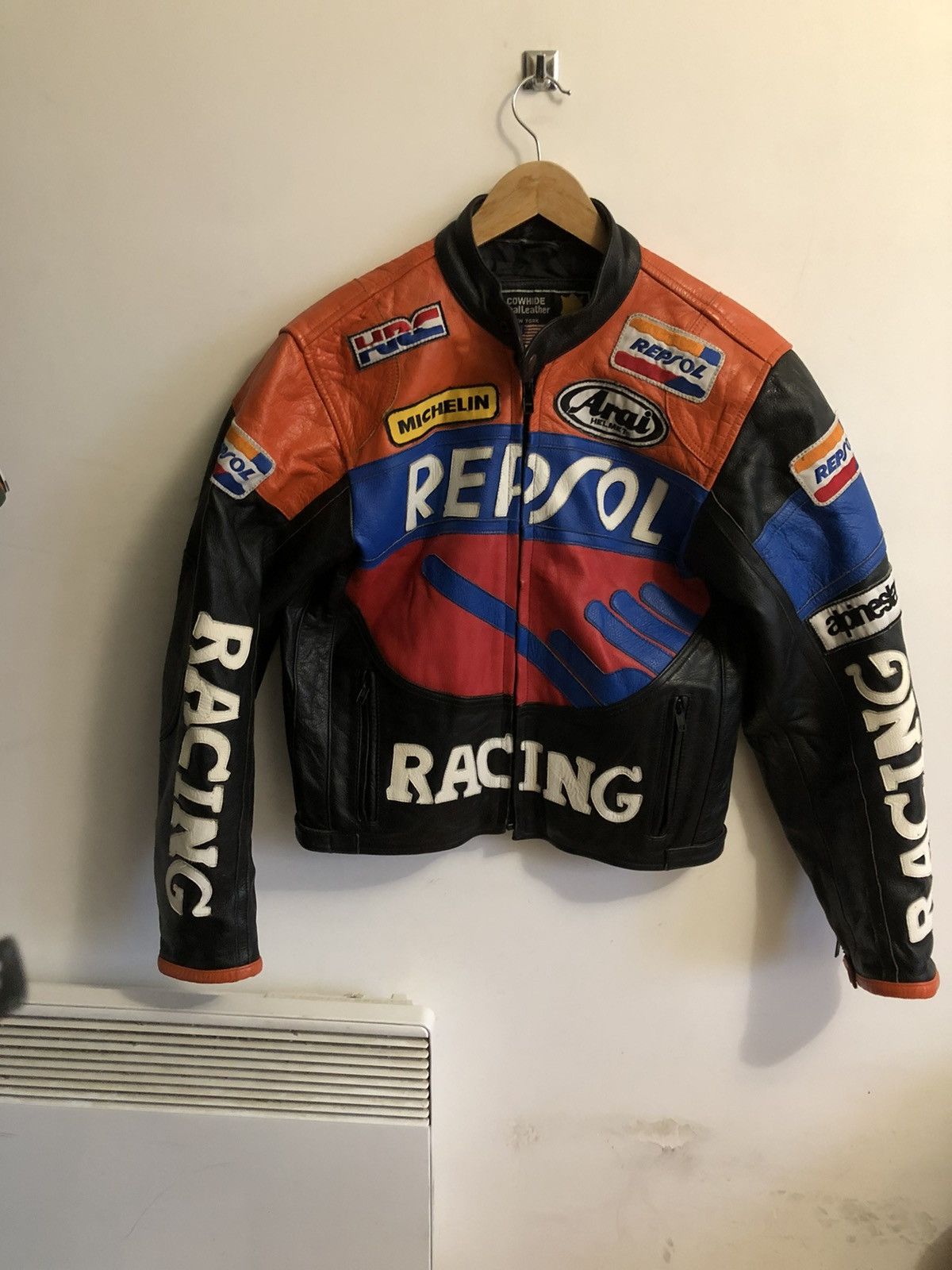 Motorcycle racing Repsol leather jacket