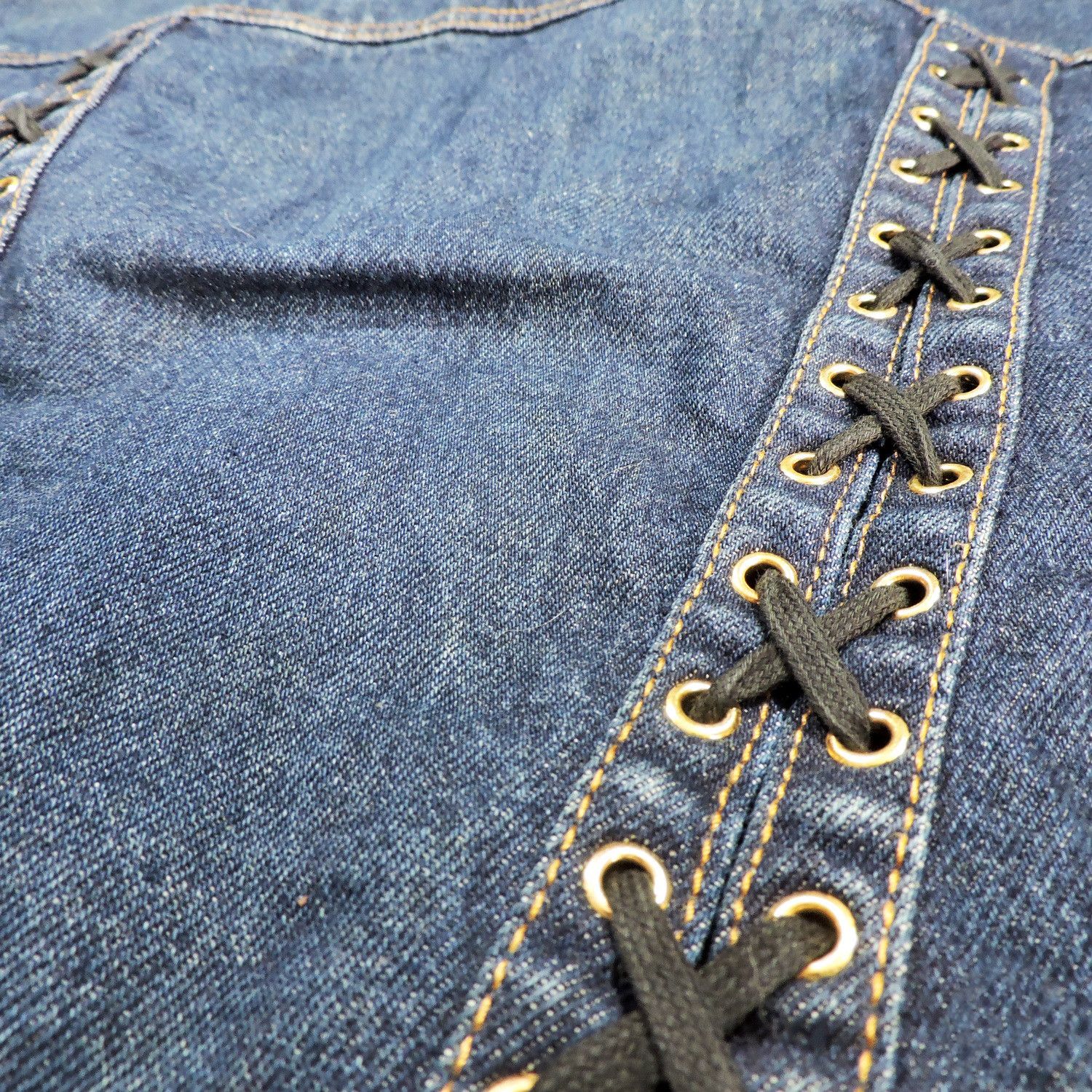 Jean Paul Gaultier JUNIOR GAULTIER LACE UP DENIM JACKET Size US M / EU 48-50 / 2 - 14 Thumbnail