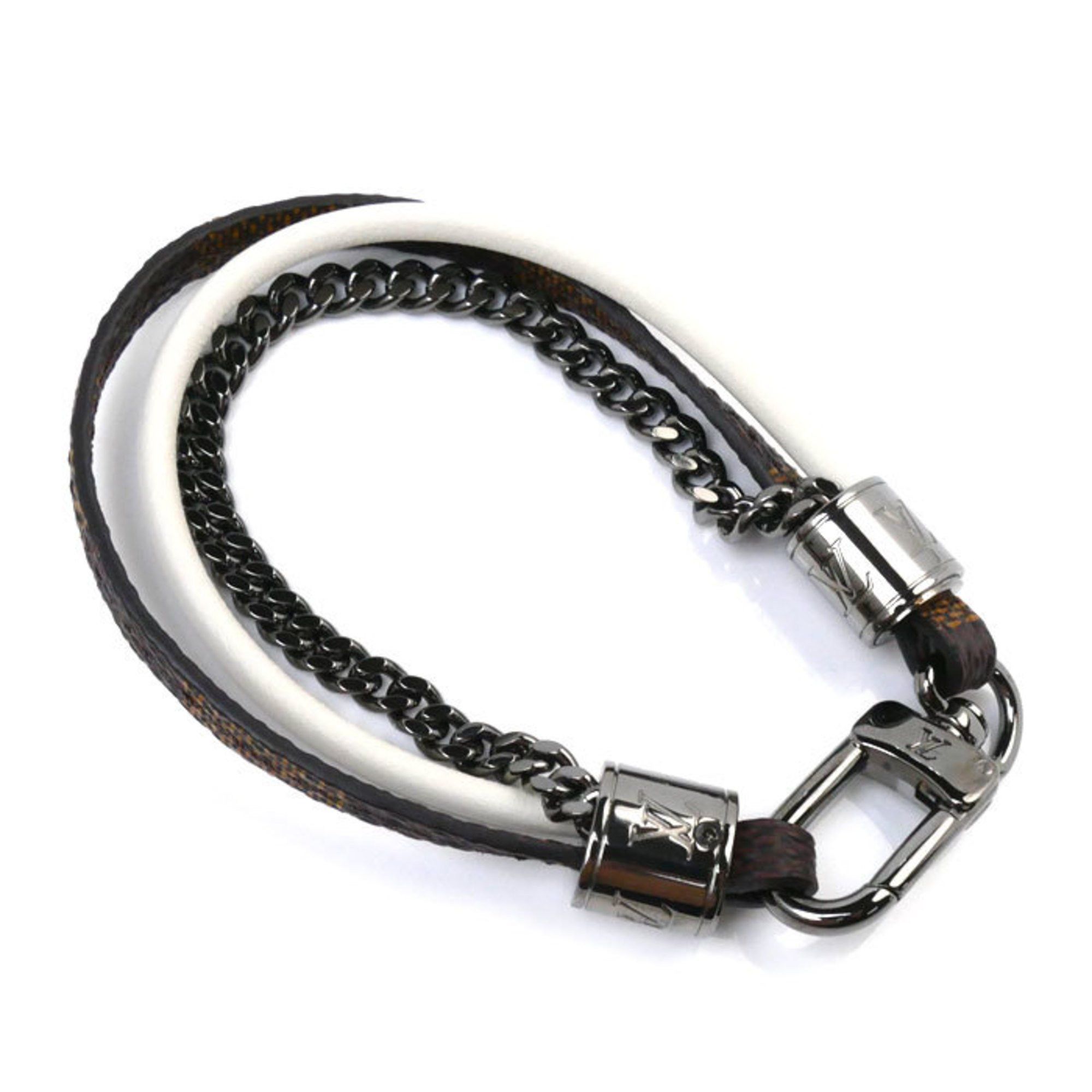 Louis Vuitton Louis Vuitton Damier Canvas Leather Metal Bracelet LV Treble MP190D Unisex Grailed