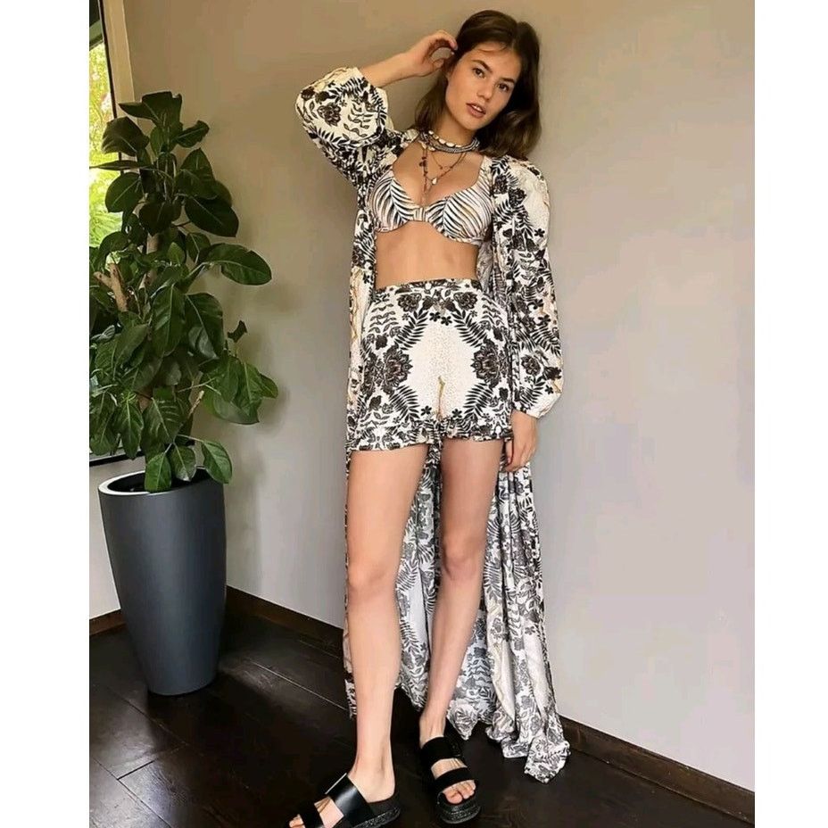 Free People New FREE PEOPLE Wandering Folk Maxi Top DRESS Duster $228 XS Size XS / US 0-2 / IT 36-38 - 2 Thumbnail