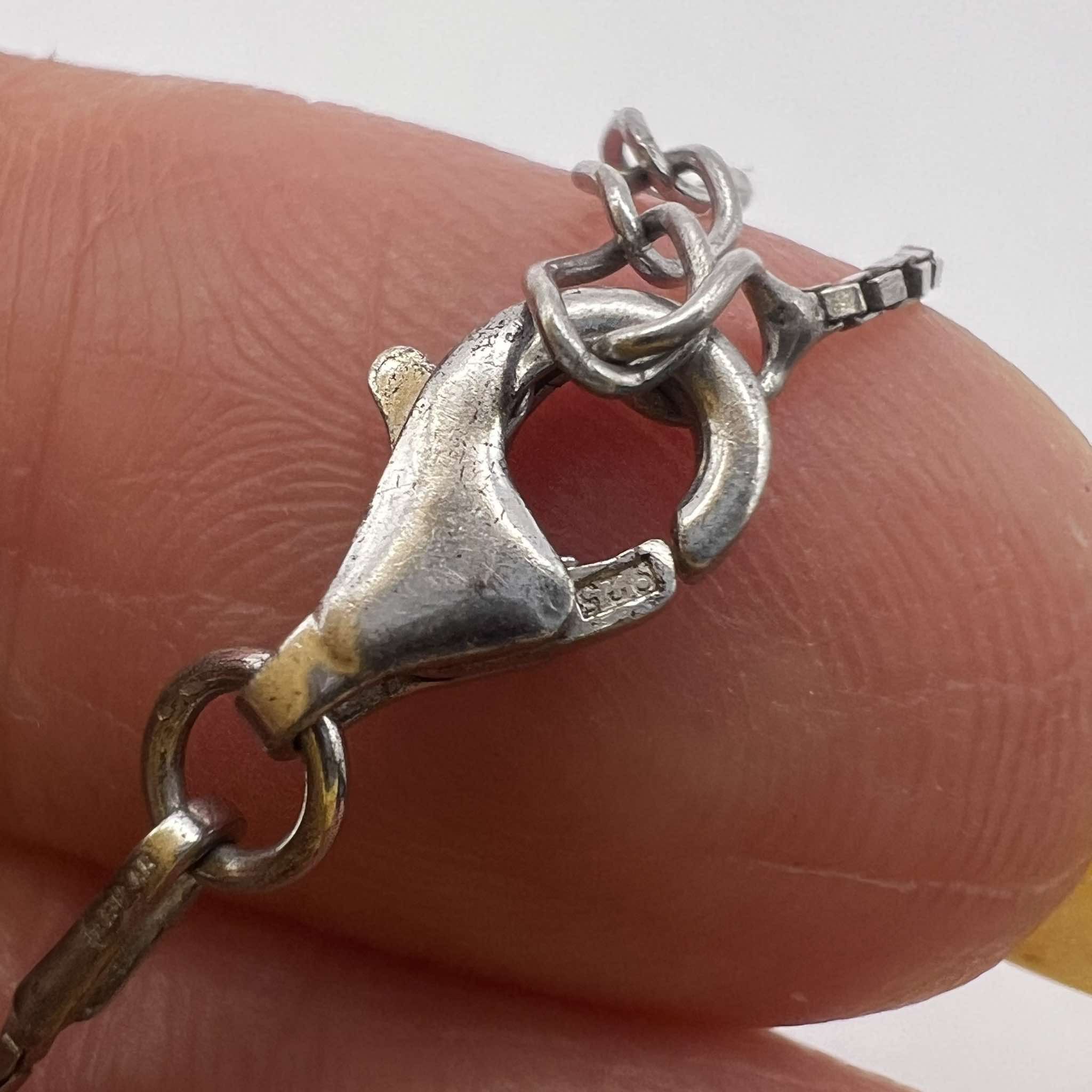 Sterling Silver Vintage Jewelry Sterling Silver 925 Necklace Chain Pendant Size ONE SIZE - 5 Thumbnail