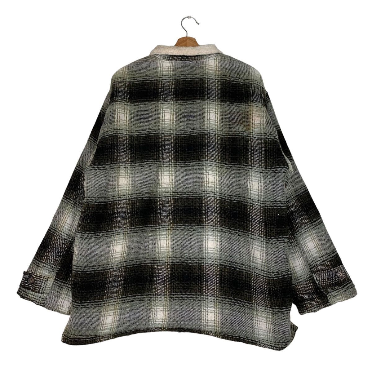 Japanese Brand AMERICAN FEELING Shadow Plaid Sherpa Jacket #0411-C19 Size US L / EU 52-54 / 3 - 7 Thumbnail