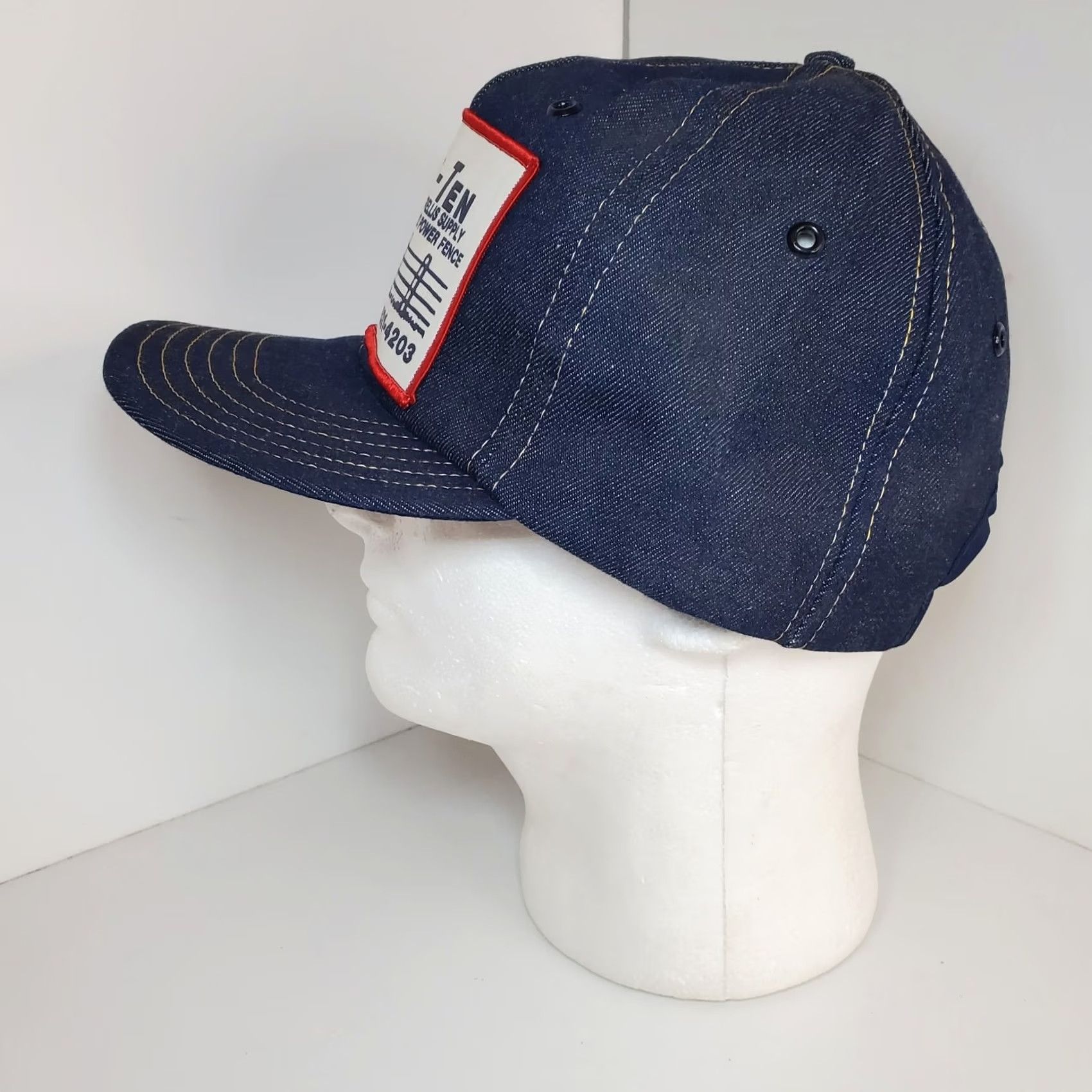 Vintage VINTAGE pro fit Trucker Hat Men One Size Denim Blue Adjustable 80s Farm Supply Tacoma WA USA Size ONE SIZE - 3 Thumbnail
