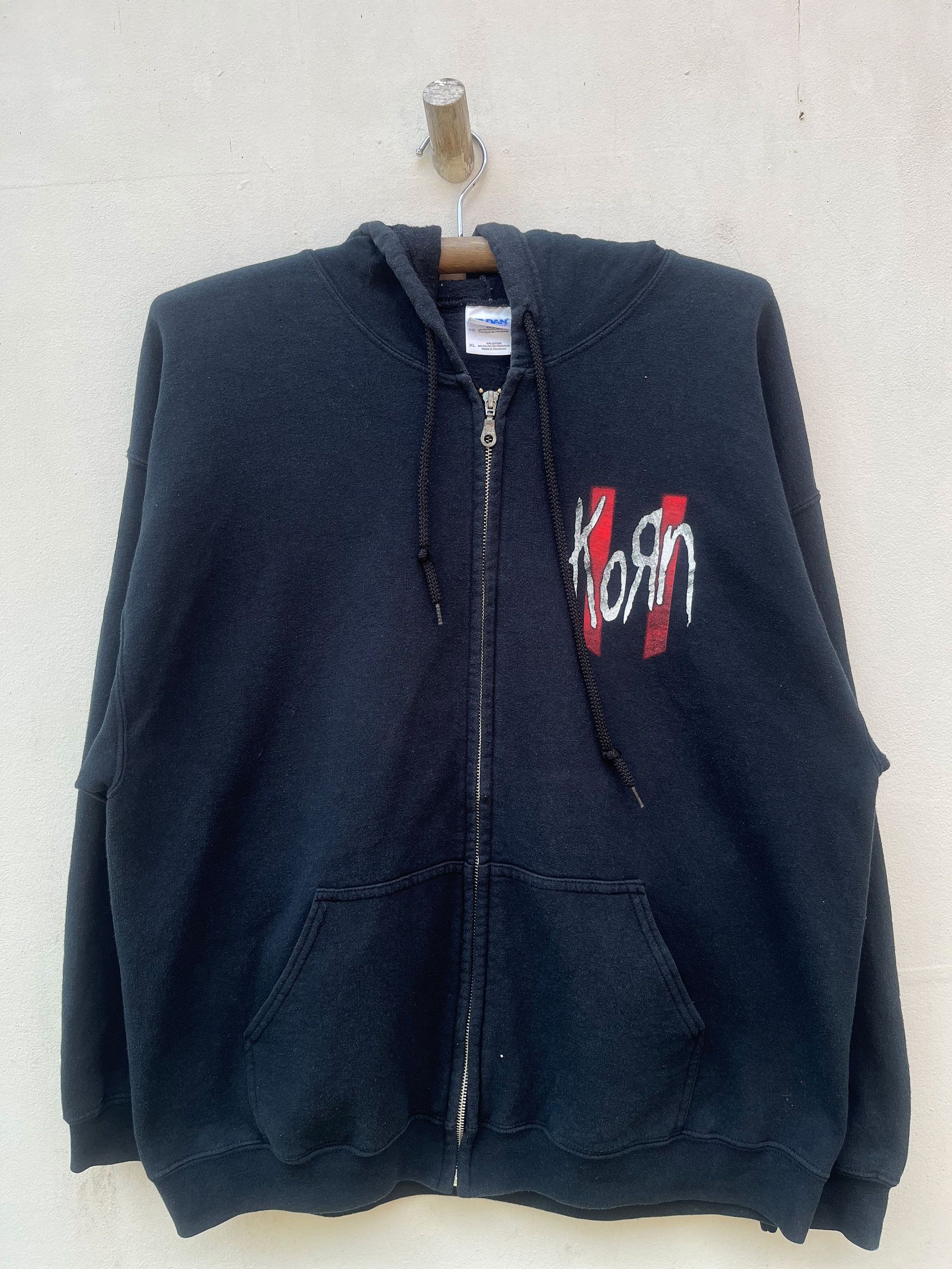 Band Tees Korn American Nu Metal Zipper Warm Shirt Hooded Size US XL / EU 56 / 4 - 1 Thumbnail
