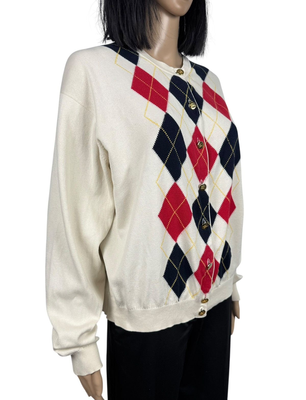 Burberry × Vintage Burberry Vintage Burberrys Check Cardigan Button Up size 42 Size M / US 6-8 / IT 42-44 - 3 Thumbnail