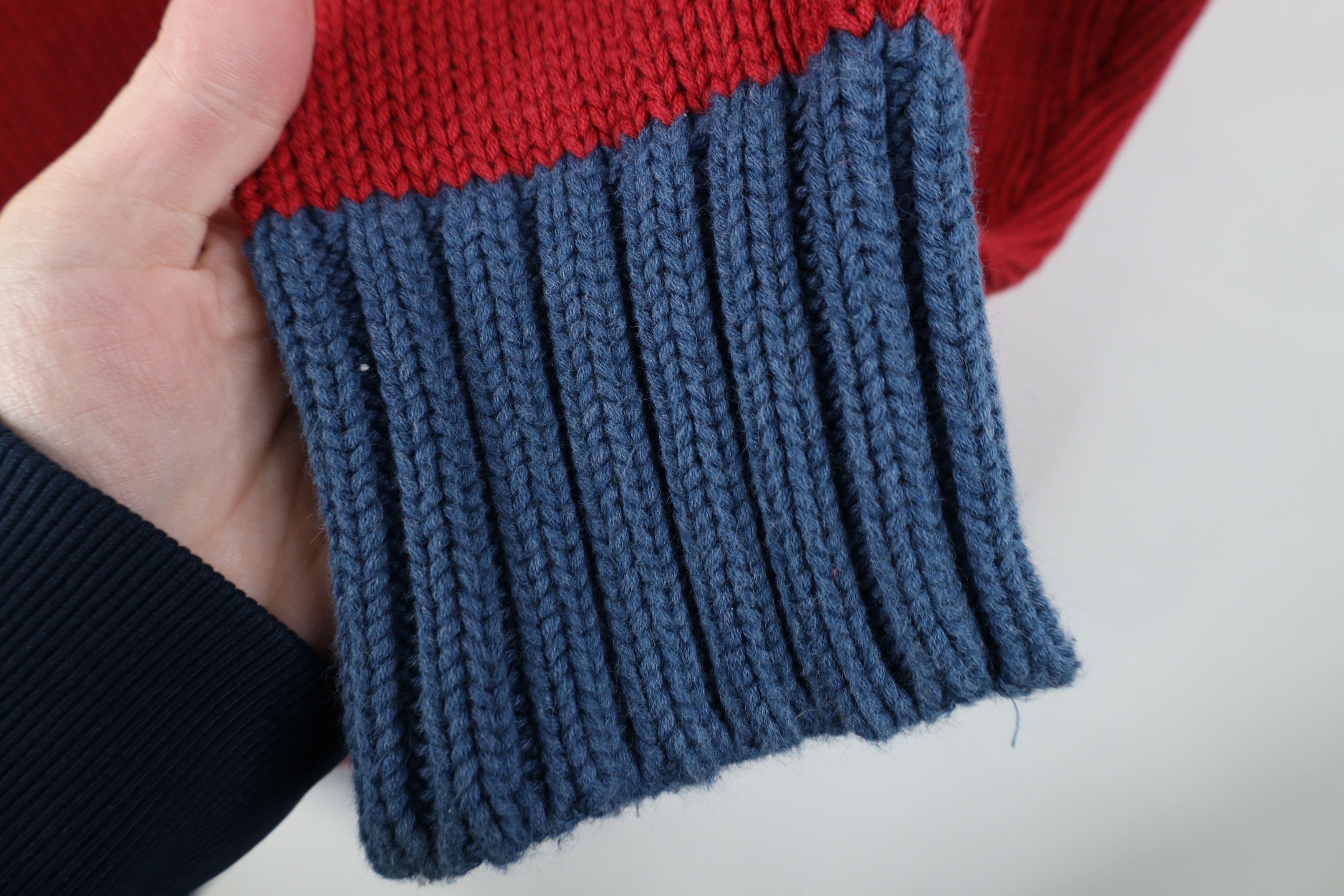 Tommy Hilfiger Vintage 90s Y2K Tommy Hilfiger Cotton Ribbed Knit Sweater Size US L / EU 52-54 / 3 - 8 Thumbnail