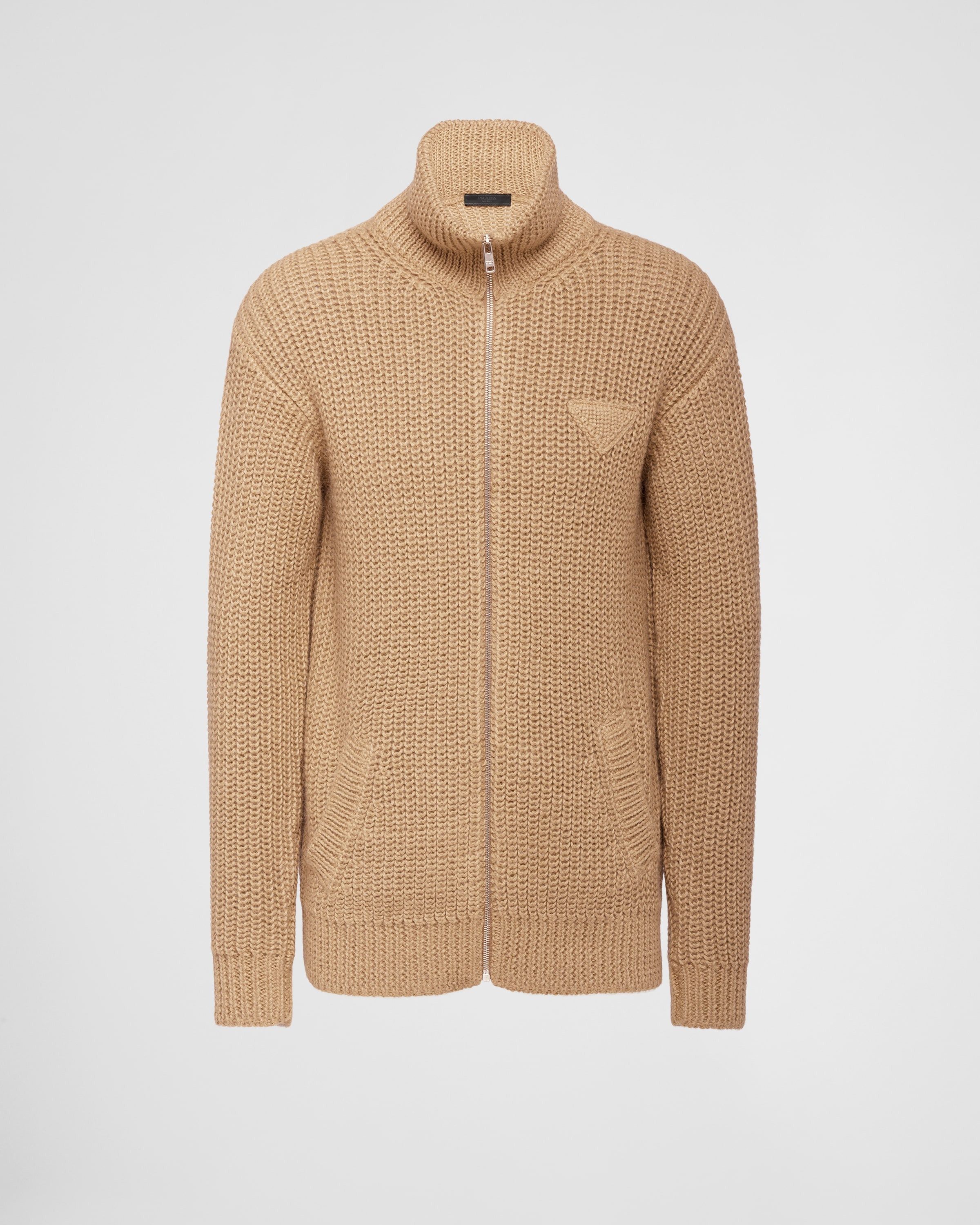 Prada $3.4K VALUE Knit ALPACA Cardigan with triangle logo Size US S / EU 44-46 / 1 - 1 Thumbnail