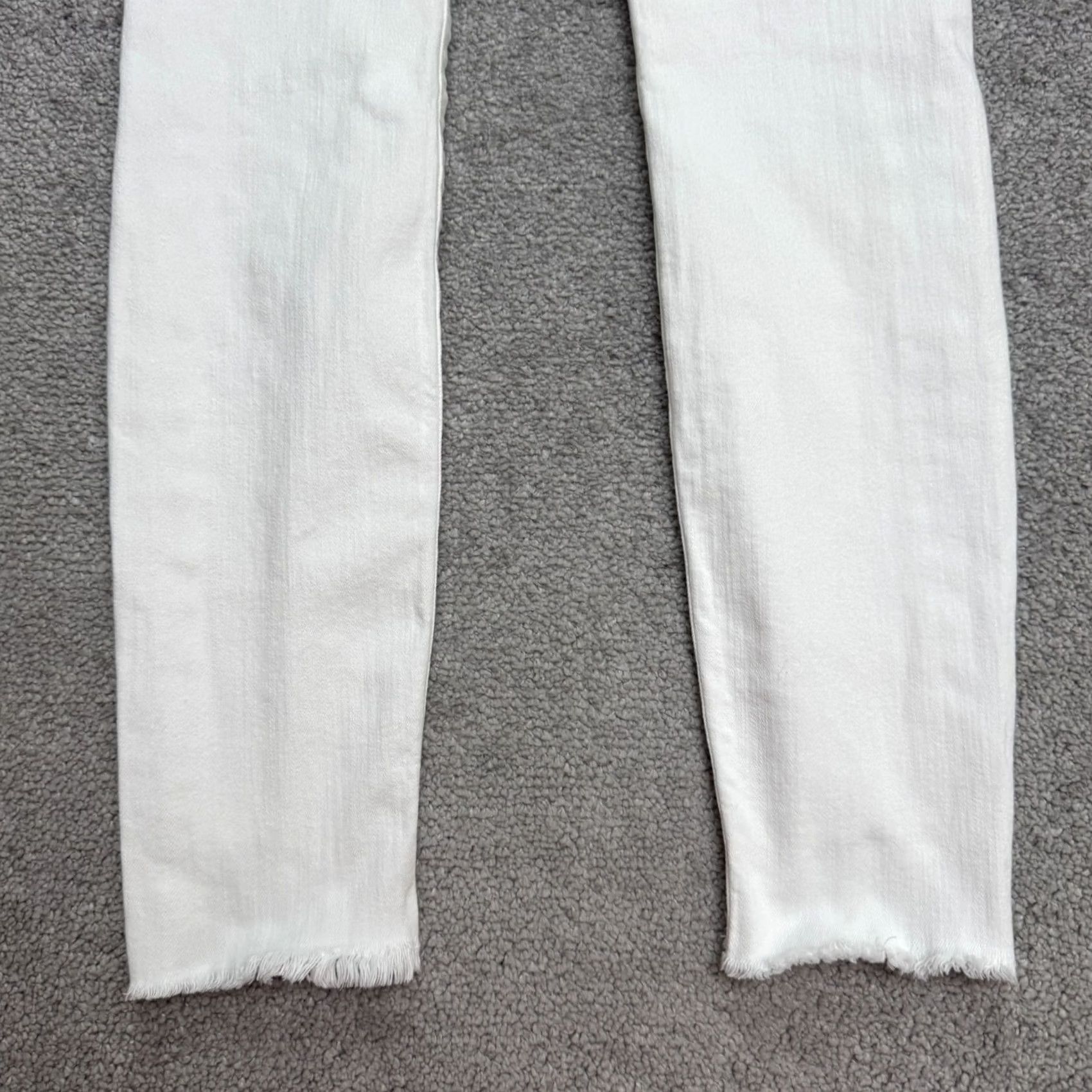7 For All Mankind 7 For All Mankind The High Waist Ankle Skinny Denim Jeans Women 25 White Raw Hem Slim 5-Pocket Mens Womens Boys Girls City Streetwear Vintage No Size 42" / US 20 - 7 Thumbnail