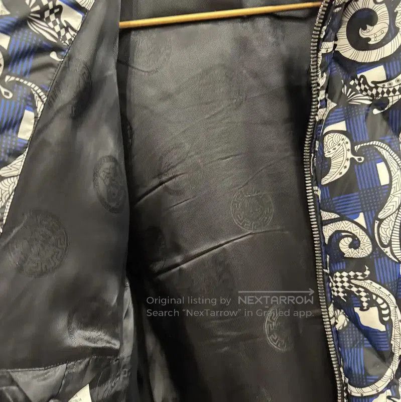 Versace Versace Blue Patterned Men's Down Jacket . Size US XXL / EU 58 / 5 - 4 Thumbnail