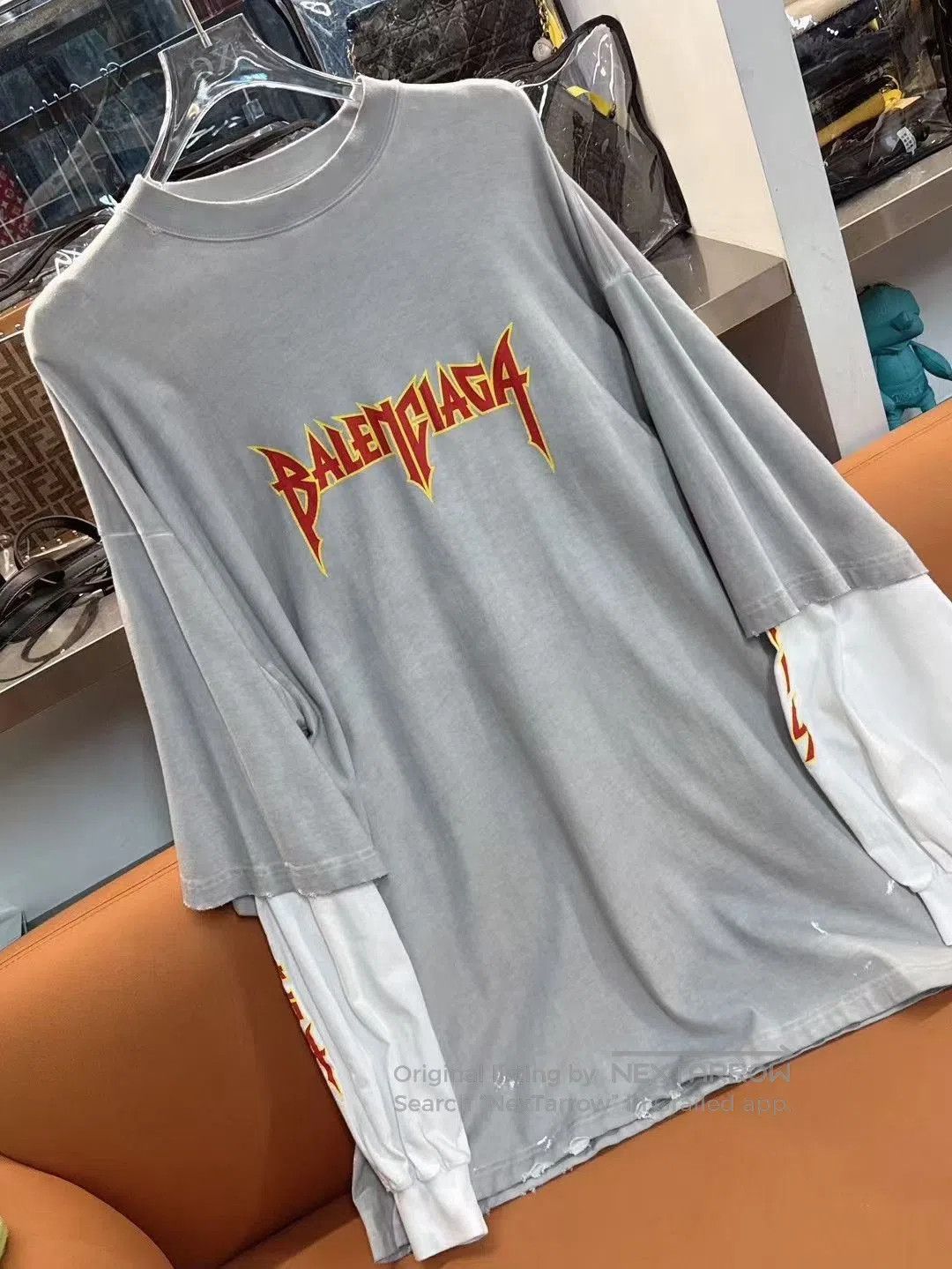 Balenciaga Balenciaga Metallica Lightning Logo Longsleeve T. Size US L / EU 52-54 / 3 - 1 Thumbnail