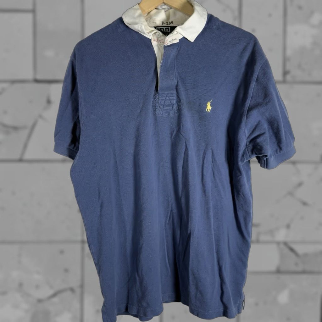 Ralph Lauren Polo Ralph Lauren Polo Rugby Shirt Mens L 100% Cotton Blue Size US L / EU 52-54 / 3 - 1 Thumbnail