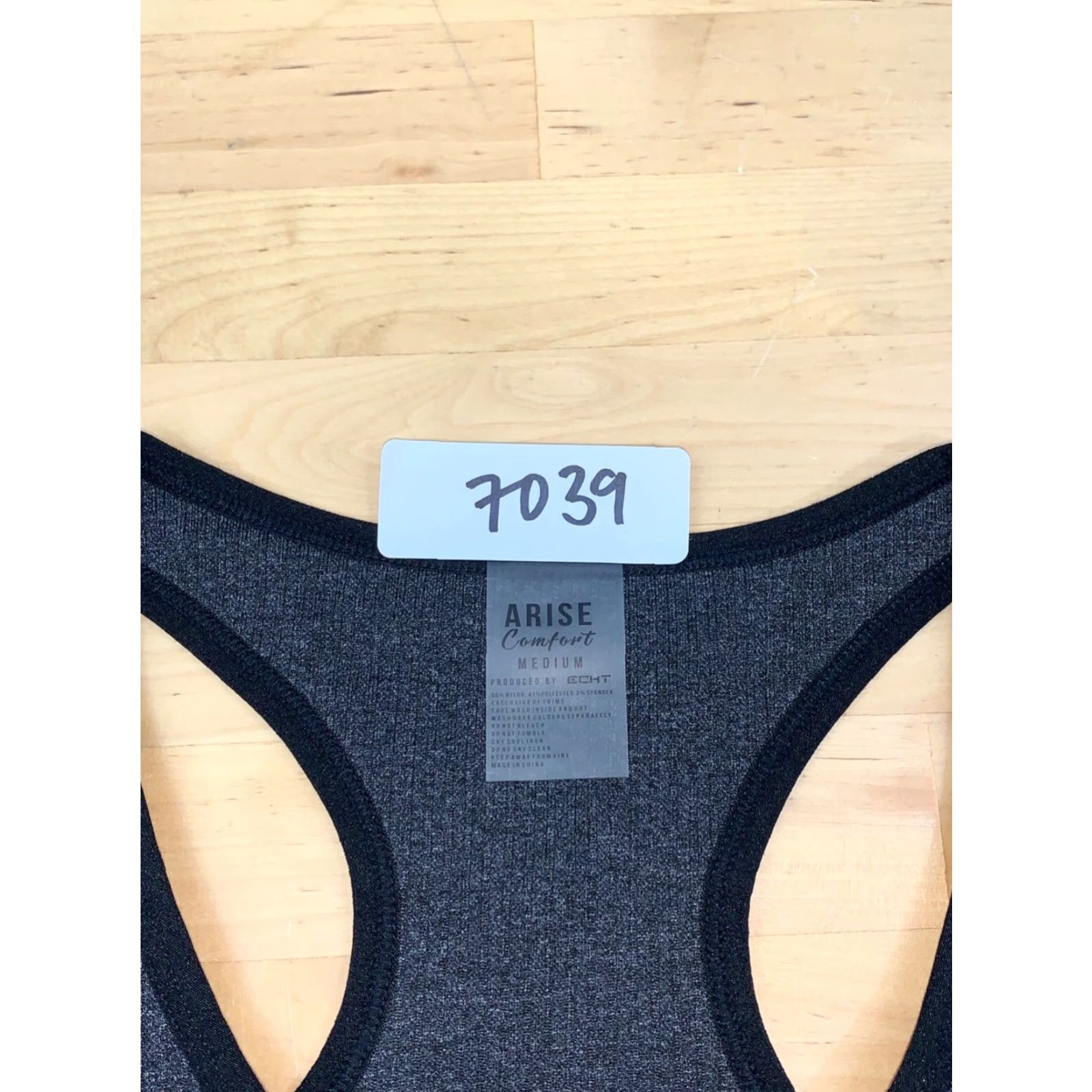 Vintage ECHT Arise Comfort Racerback Sports Bra M Black Women's Sports Bra Racerback Activewear Size ONE SIZE - 3 Thumbnail