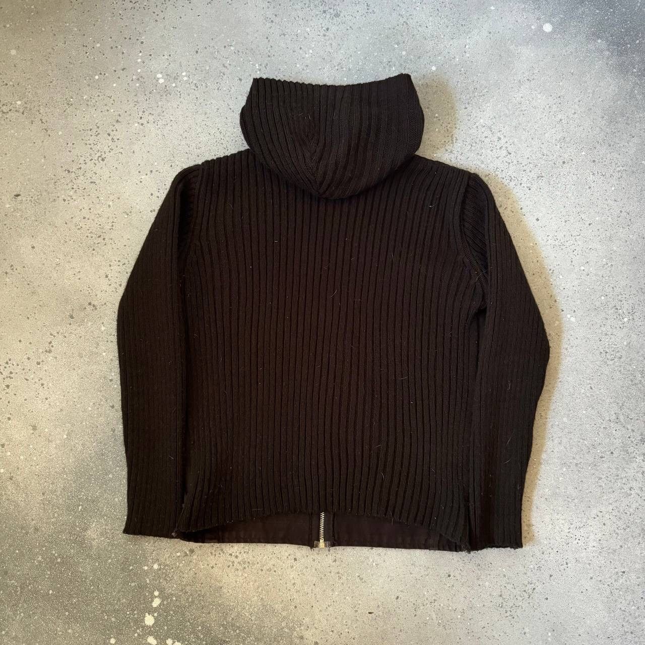 Dolce & Gabbana × Vintage D&G Dolce & Gabbana Vintage Brown Knit Zip Sweatshirt Jacket Size M / US 6-8 / IT 42-44 - 6 Thumbnail