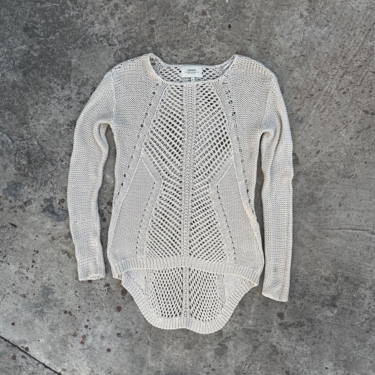 Japanese Brand Vintage Avant Garde knitted Sweater Y2K 90s USA Longsleeve Size M / US 6-8 / IT 42-44 - 2 Thumbnail
