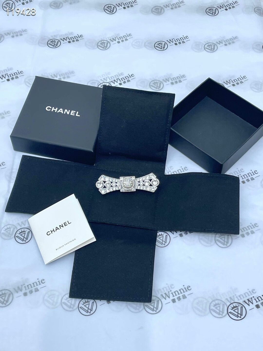 Chanel Chanel 23S Diamond Bow Brooch Size ONE SIZE - 1 Thumbnail