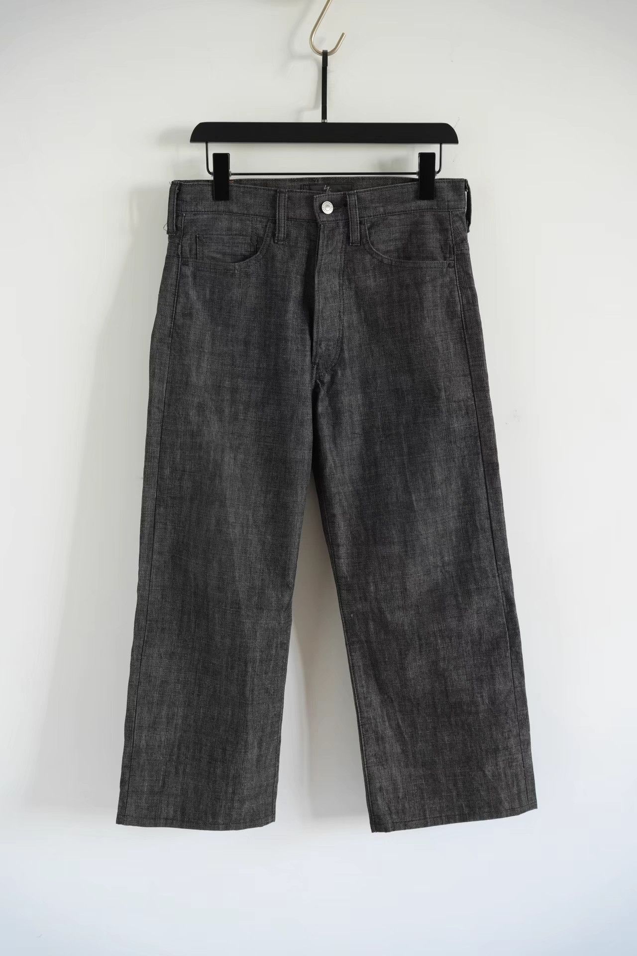 Yohji Yamamoto Yohji Yamamoto 05aw Slub Washed Cropped Jeans K4 Size US 33 - 1 Thumbnail