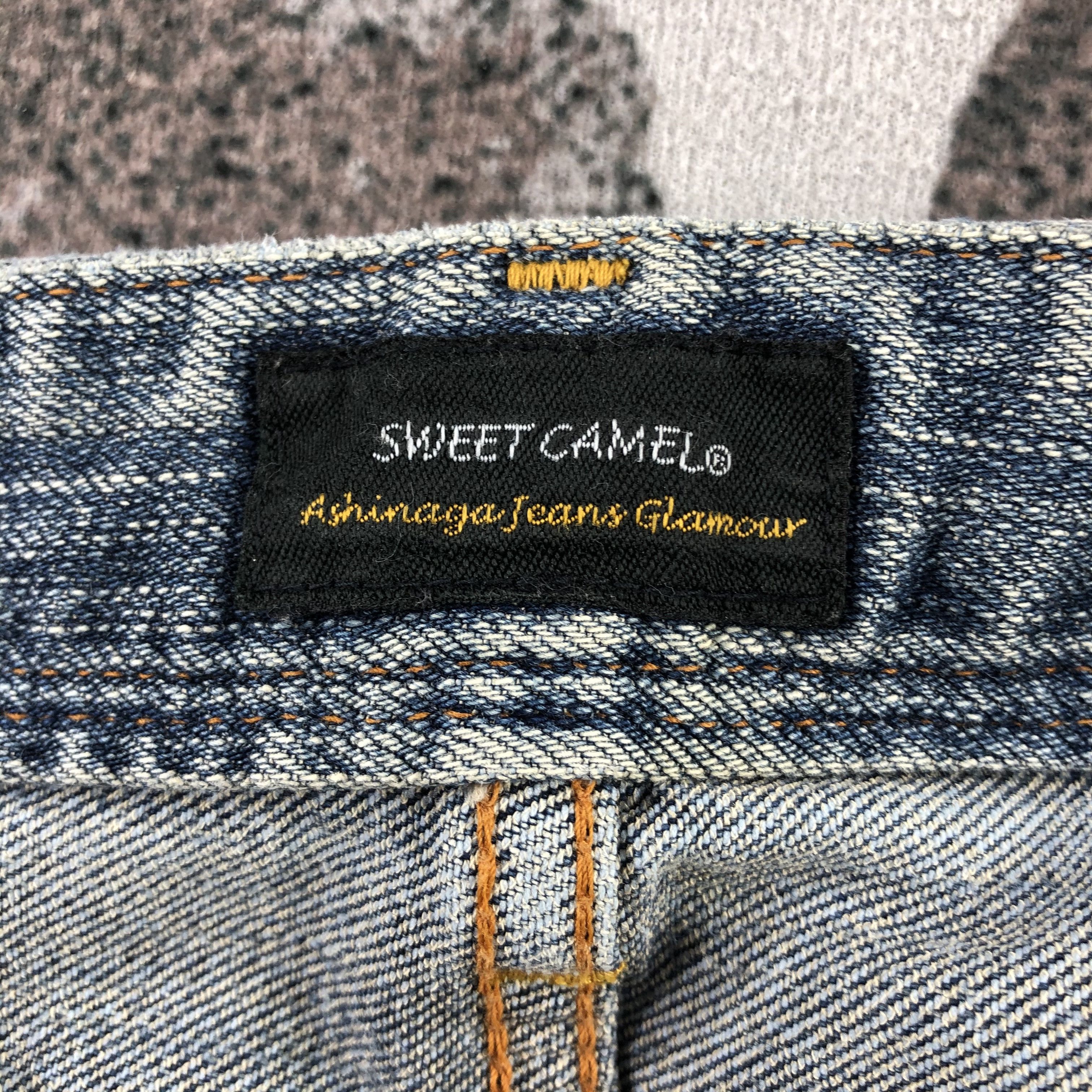 Japanese Brand Sweet Camel Jeans Medium Wash Flare Denim KJ1351 Size 29" - 8 Thumbnail