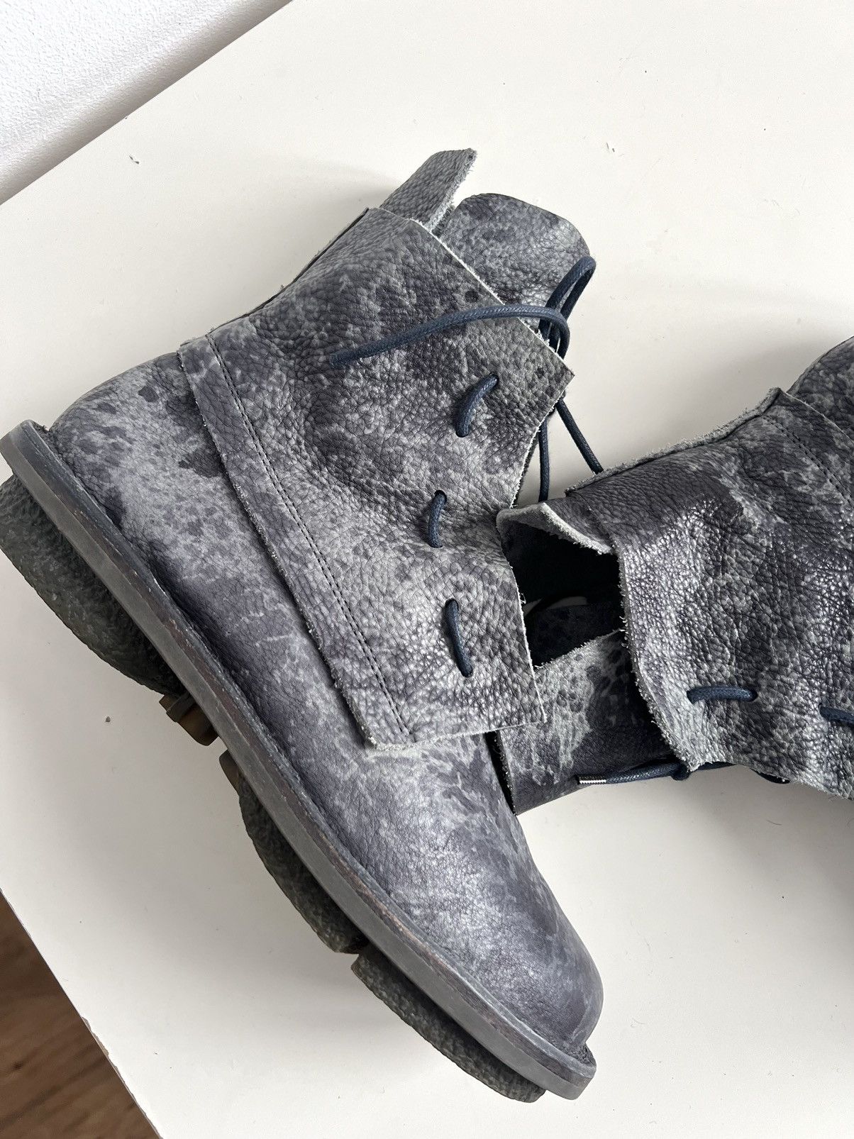 Trippen Trippen Solid Indigo Drip Leather Ankle Boots Size US 7.5 / EU 40-41 - 8 Thumbnail