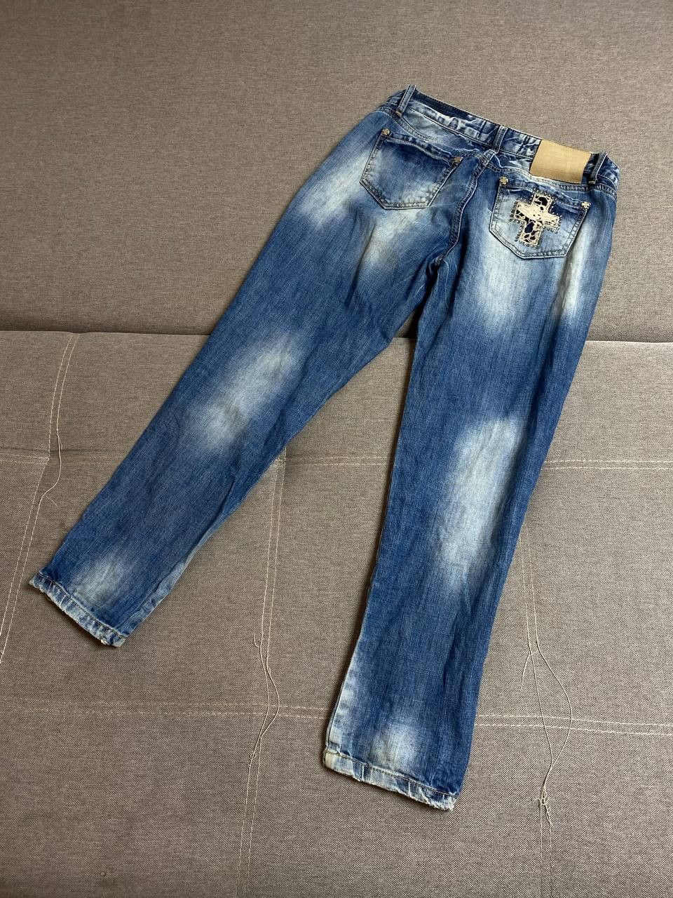 Japanese Brand × Vintage Vintage Japan Y2K Style stacked flared Distressed Camo Jeans Size US 28 / EU 44 - 14 Thumbnail
