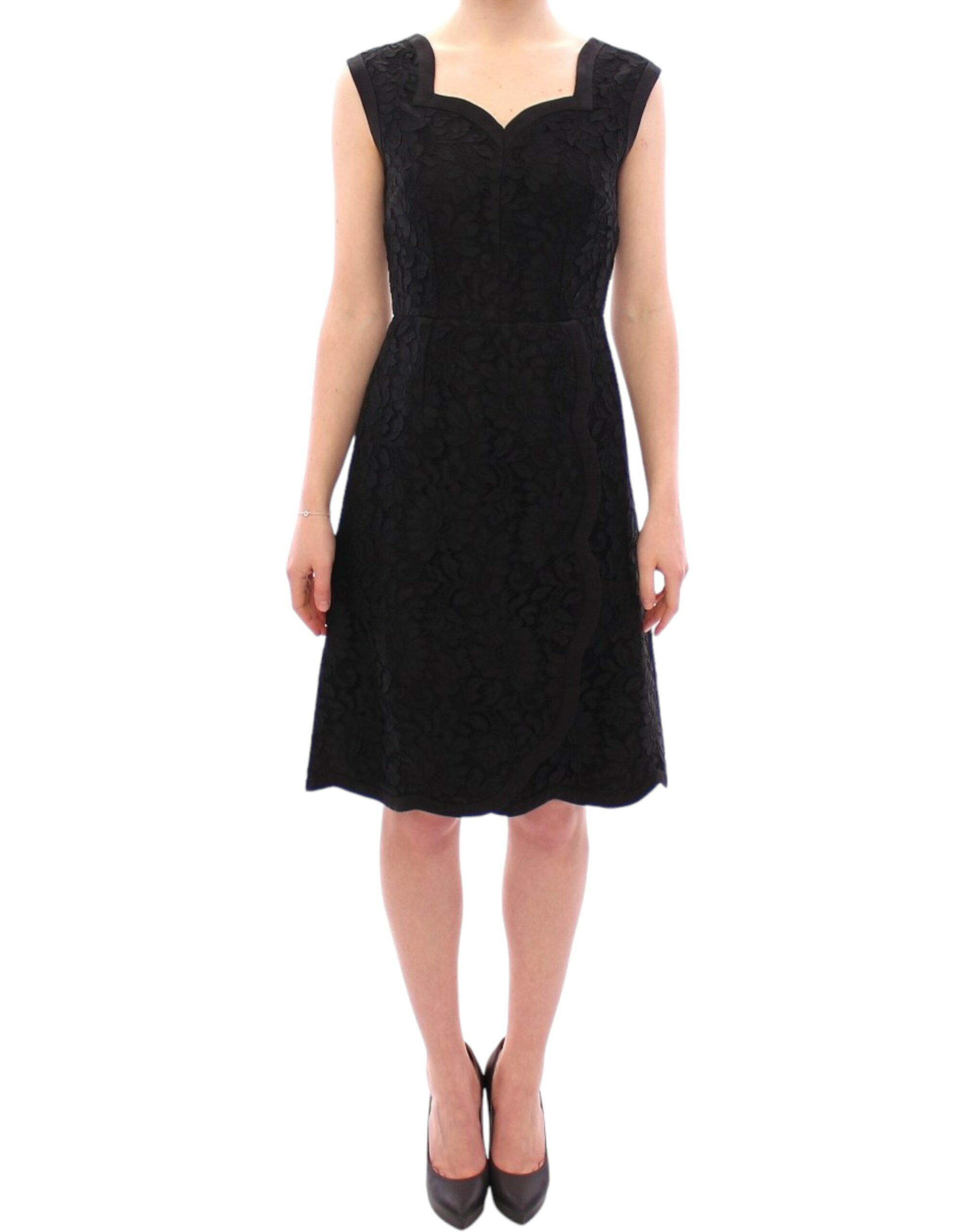 Dolce & Gabbana Elegant Black Floral Lace Women's Dress Size M / US 6-8 / IT 42-44 - 1 Thumbnail