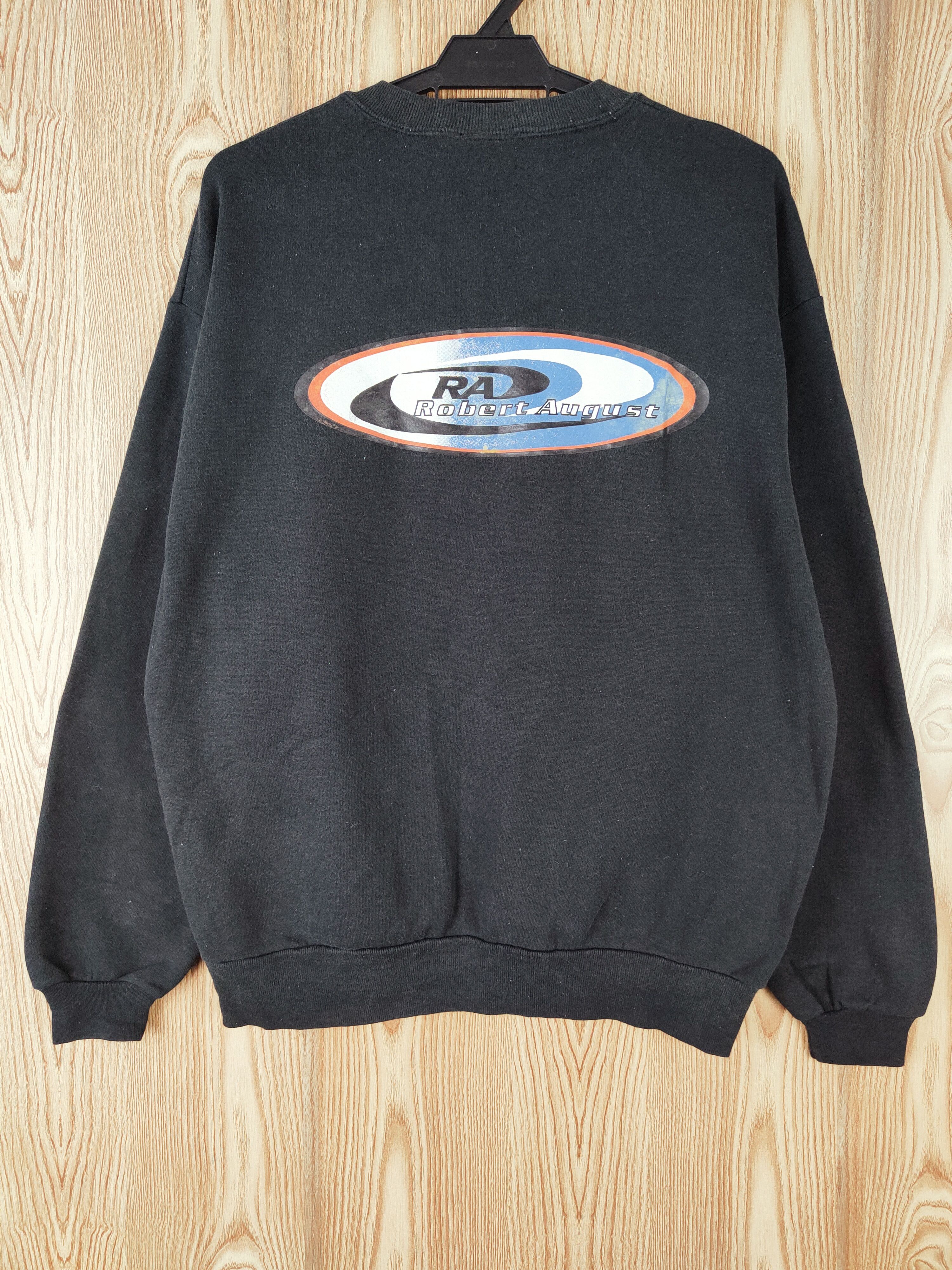 Vintage Robert August Black Faded Sweatshirts #W039 Size US L / EU 52-54 / 3 - 9 Thumbnail