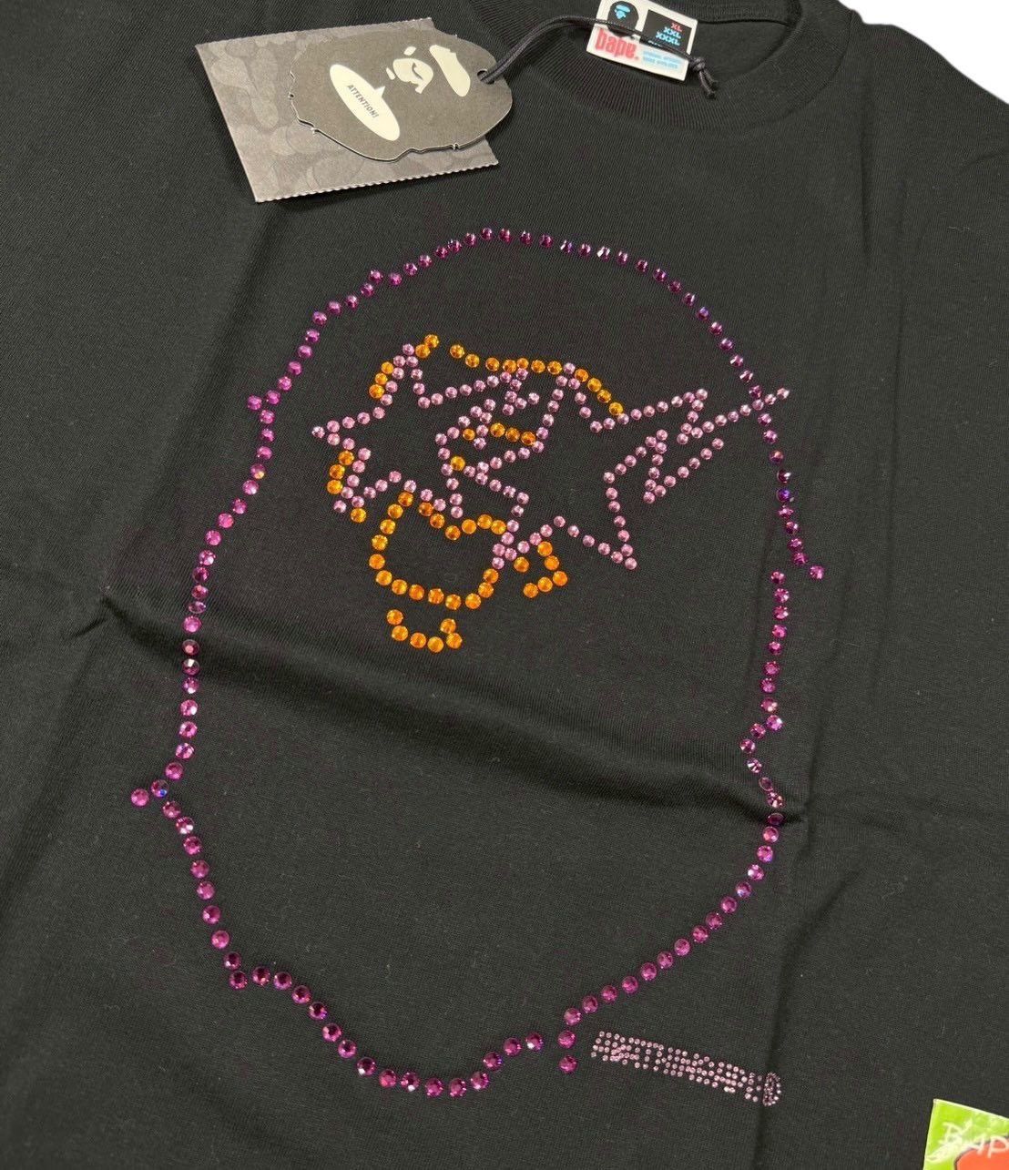 Bape BAPE APE swarovski TEE Black Size US XL / EU 56 / 4 - 2 Thumbnail