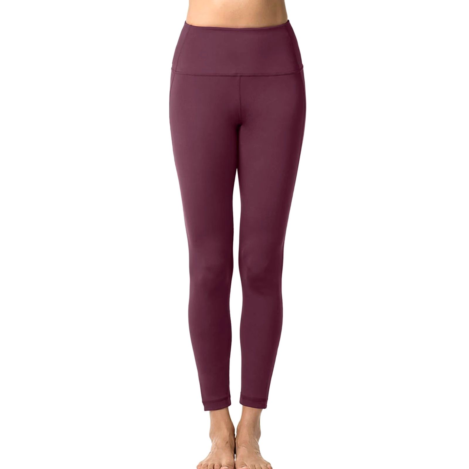 Vintage Lapasa Women Leggings Small Burgundy Yoga Pants High Waist Tummy Control Workout Plus Size Ru Size 28" / US 6 / IT 42 - 2 Thumbnail