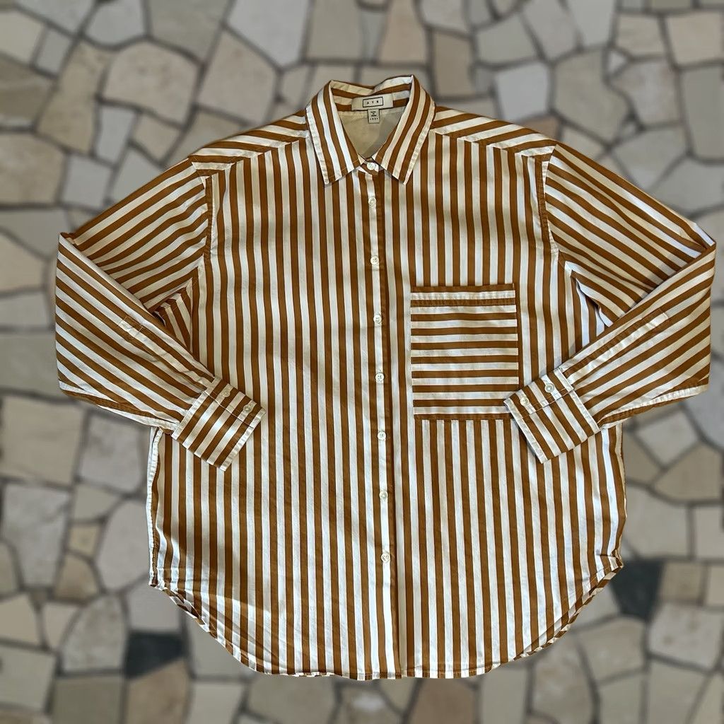 AYR AYR Deep End Button Up Striped Top Long Sleeve Women’s XS Size XS / US 0-2 / IT 36-38 - 1 Thumbnail