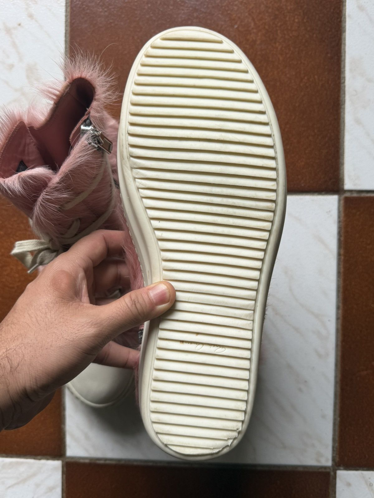 Rick Owens Pink Unshaved Ramones Size US 9.5 / EU 42-43 - 6 Thumbnail
