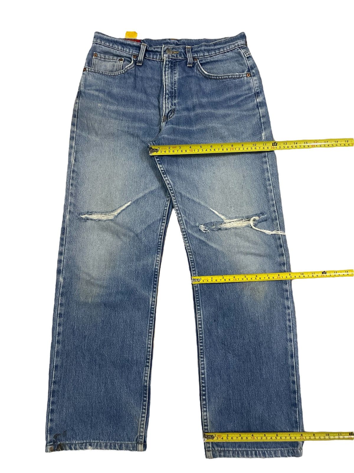 Edwin Rare 90s Edwin US Classic Loose Straight Fit Ripped Jeans Size US 32 / EU 48 - 19 Thumbnail